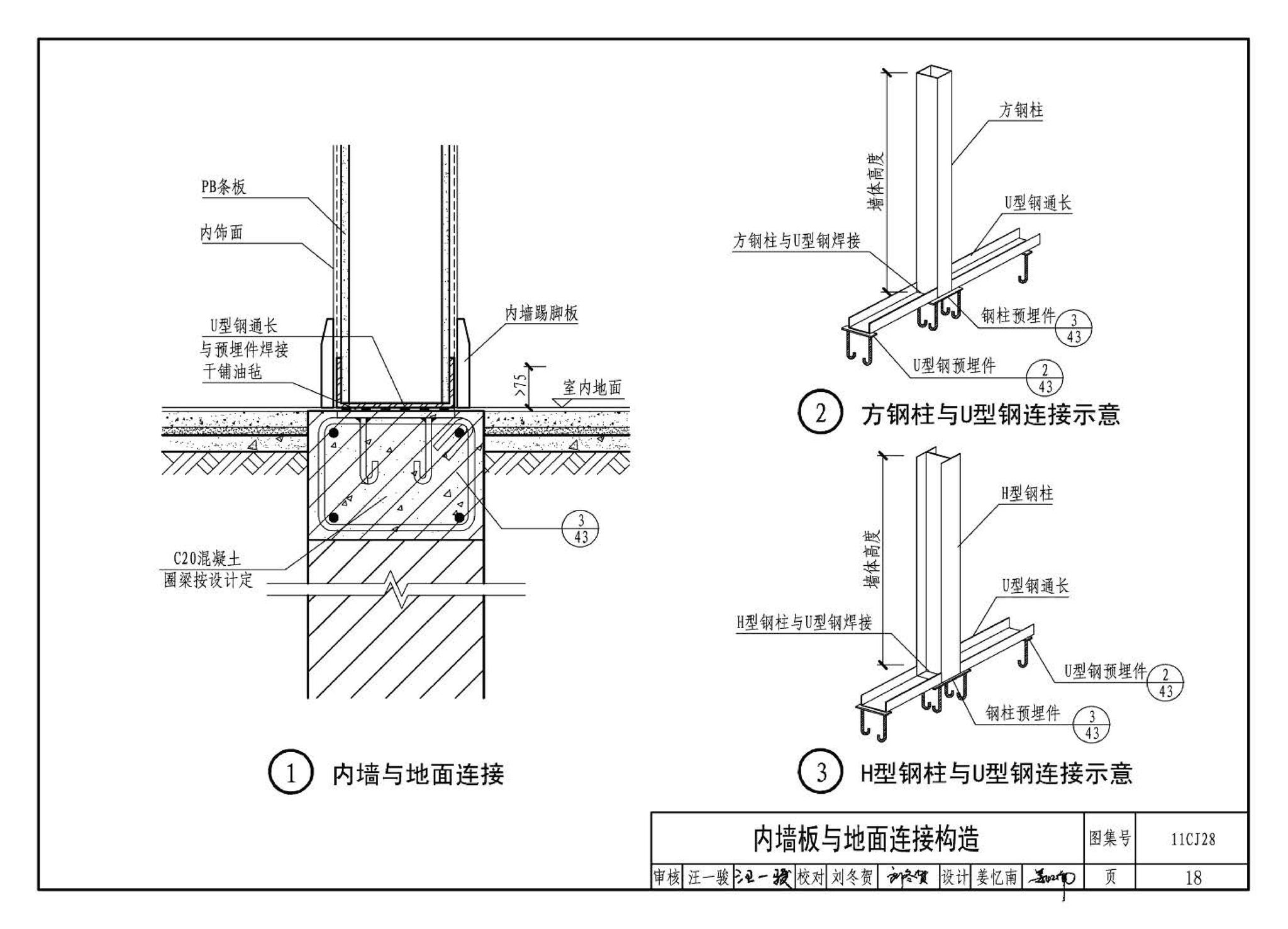 11CJ28--无机集料阻燃木塑复合条板建筑构造（参考图集）