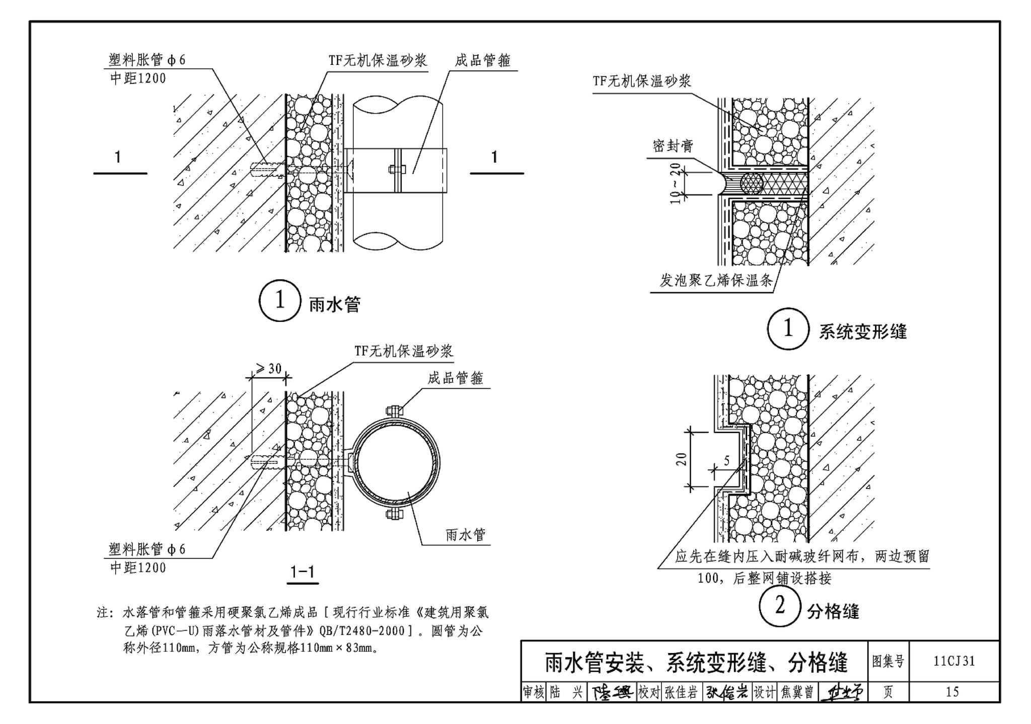 11CJ31--TF无机保温砂浆外墙保温构造（参考图集）