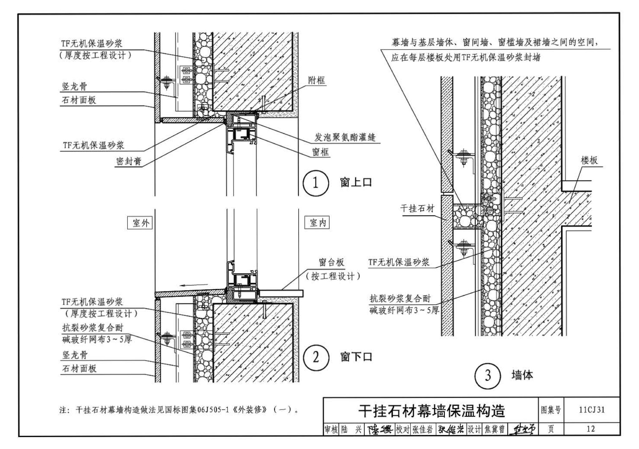 11CJ31--TF无机保温砂浆外墙保温构造（参考图集）