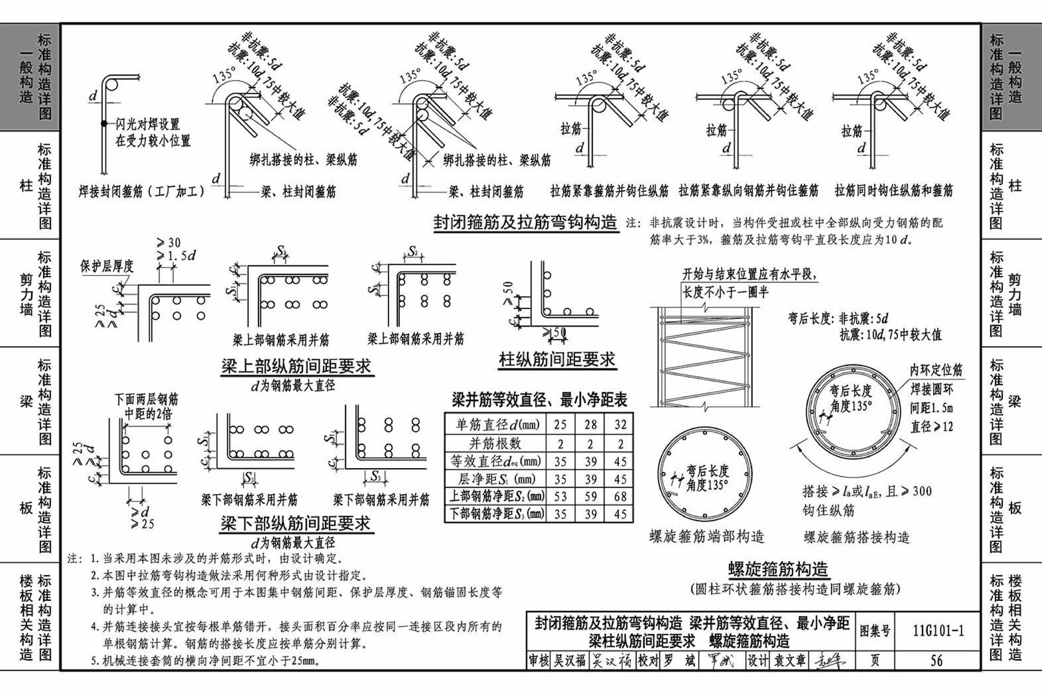 11G101-1--混凝土结构施工图平面整体表示方法制图规则和构造详图（现浇混凝土框架、剪力墙、梁、板）