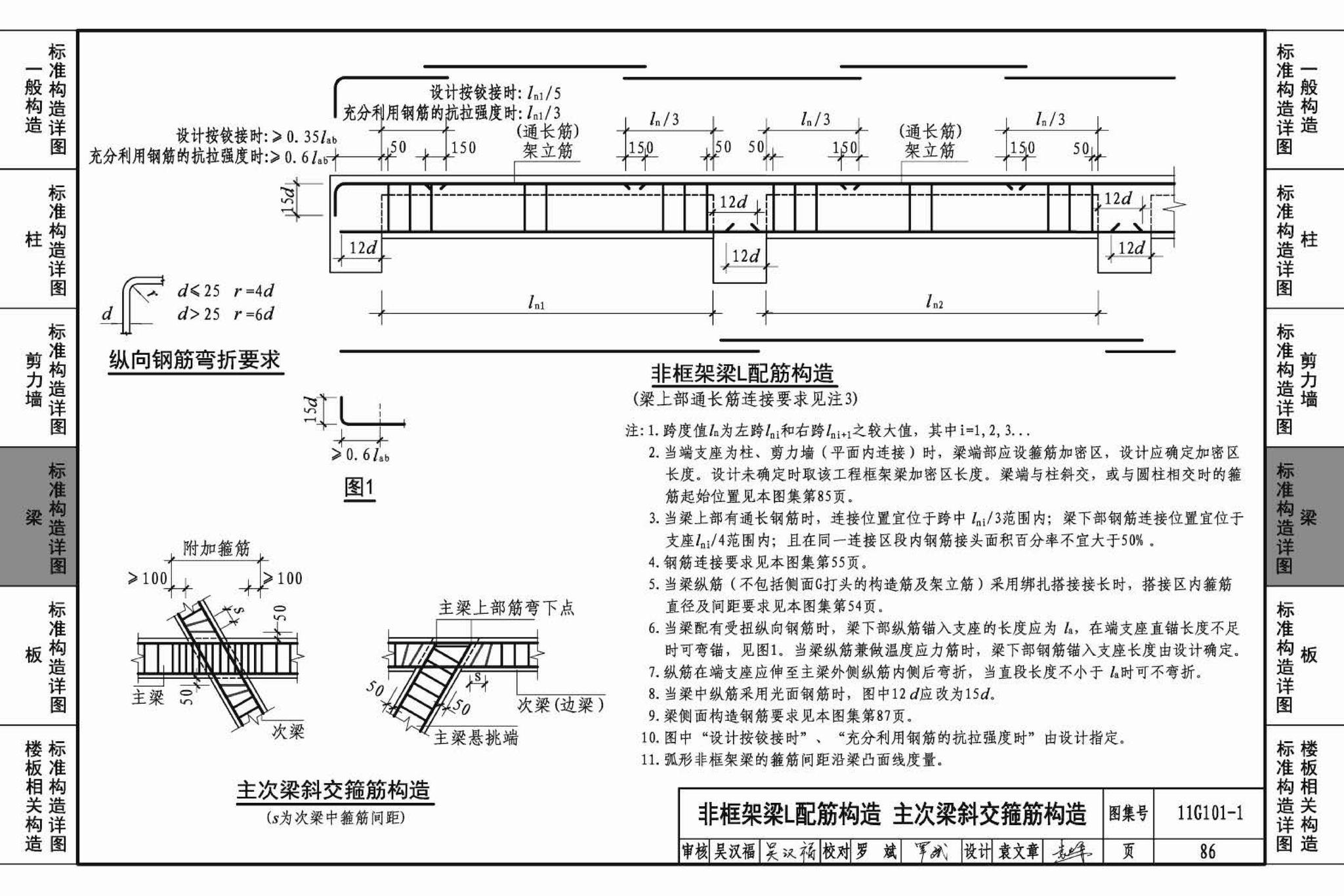 11G101-1--混凝土结构施工图平面整体表示方法制图规则和构造详图（现浇混凝土框架、剪力墙、梁、板）