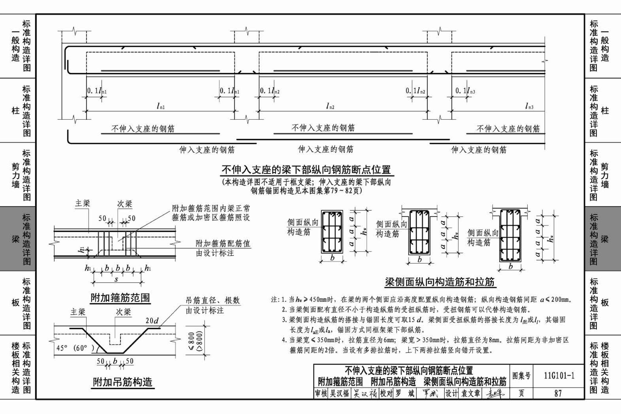 11G101-1--混凝土结构施工图平面整体表示方法制图规则和构造详图（现浇混凝土框架、剪力墙、梁、板）