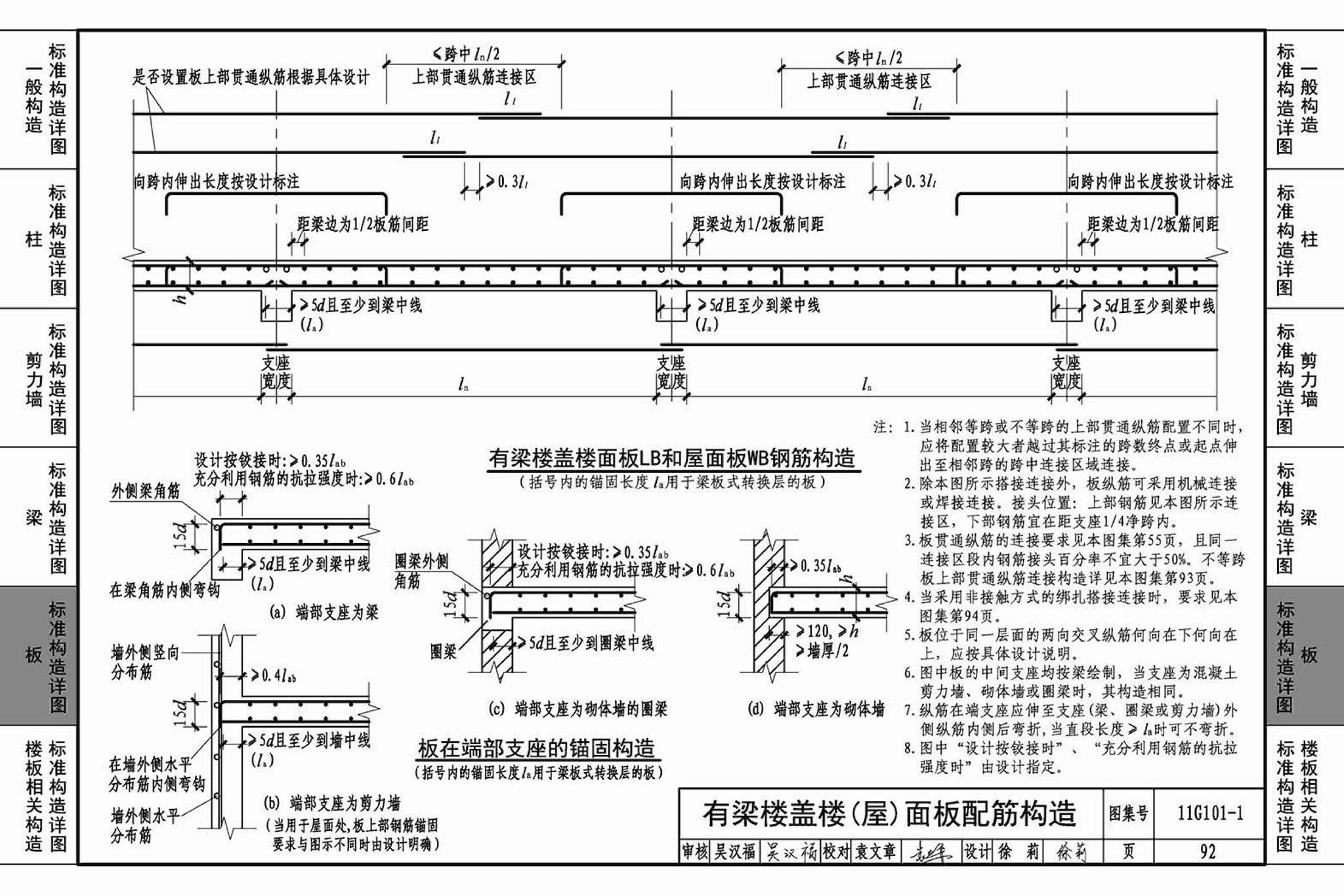 11G101-1--混凝土结构施工图平面整体表示方法制图规则和构造详图（现浇混凝土框架、剪力墙、梁、板）