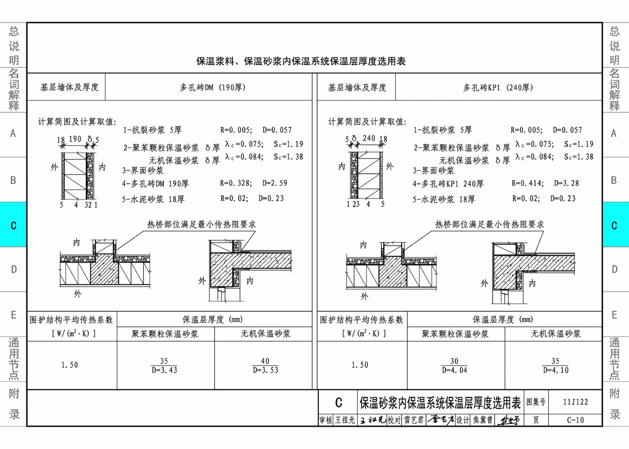 11J122--外墙内保温建筑构造