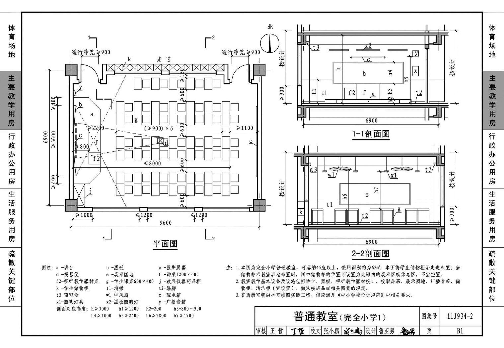 11J934-2--中小学校场地与用房