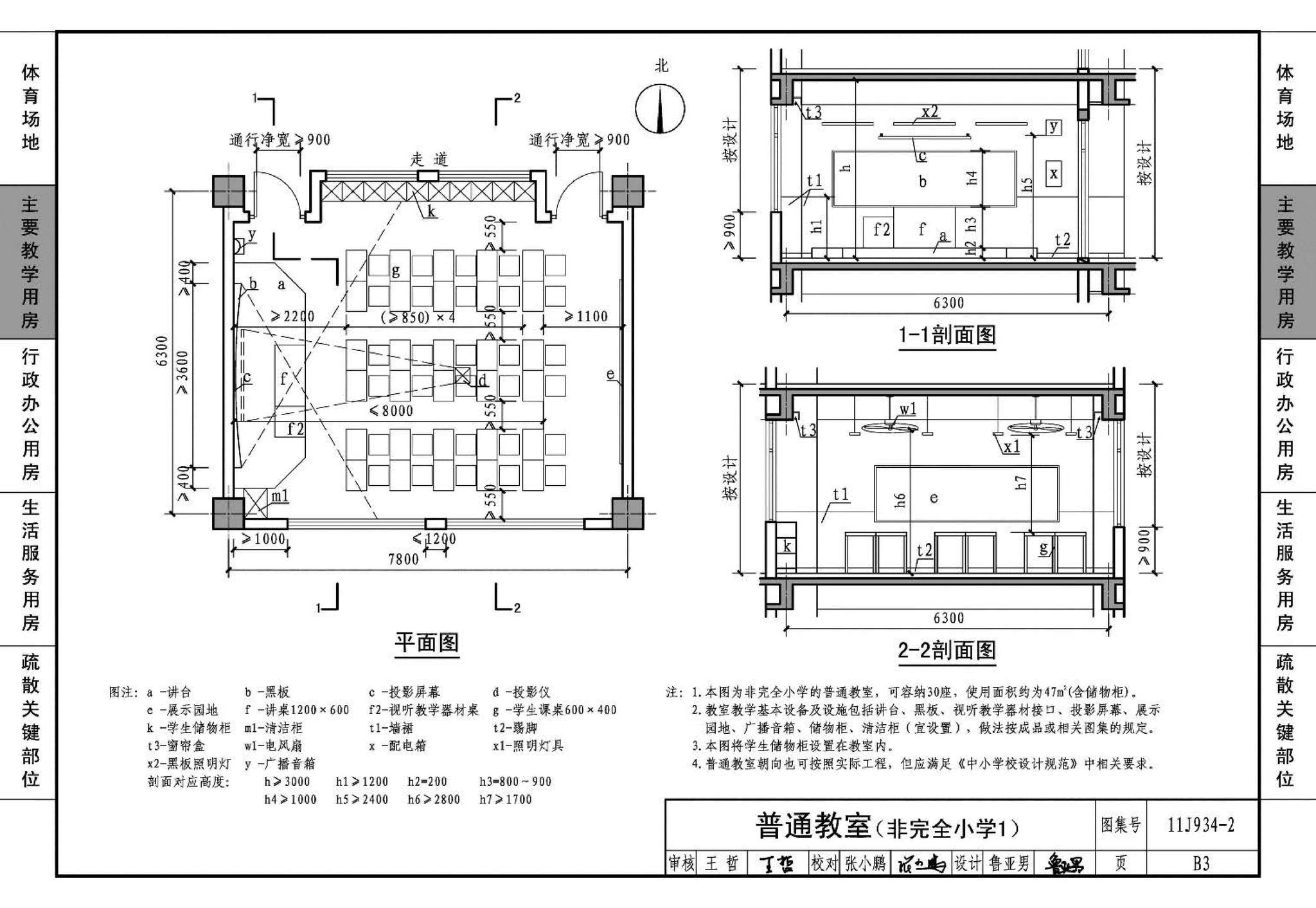 11J934-2--中小学校场地与用房