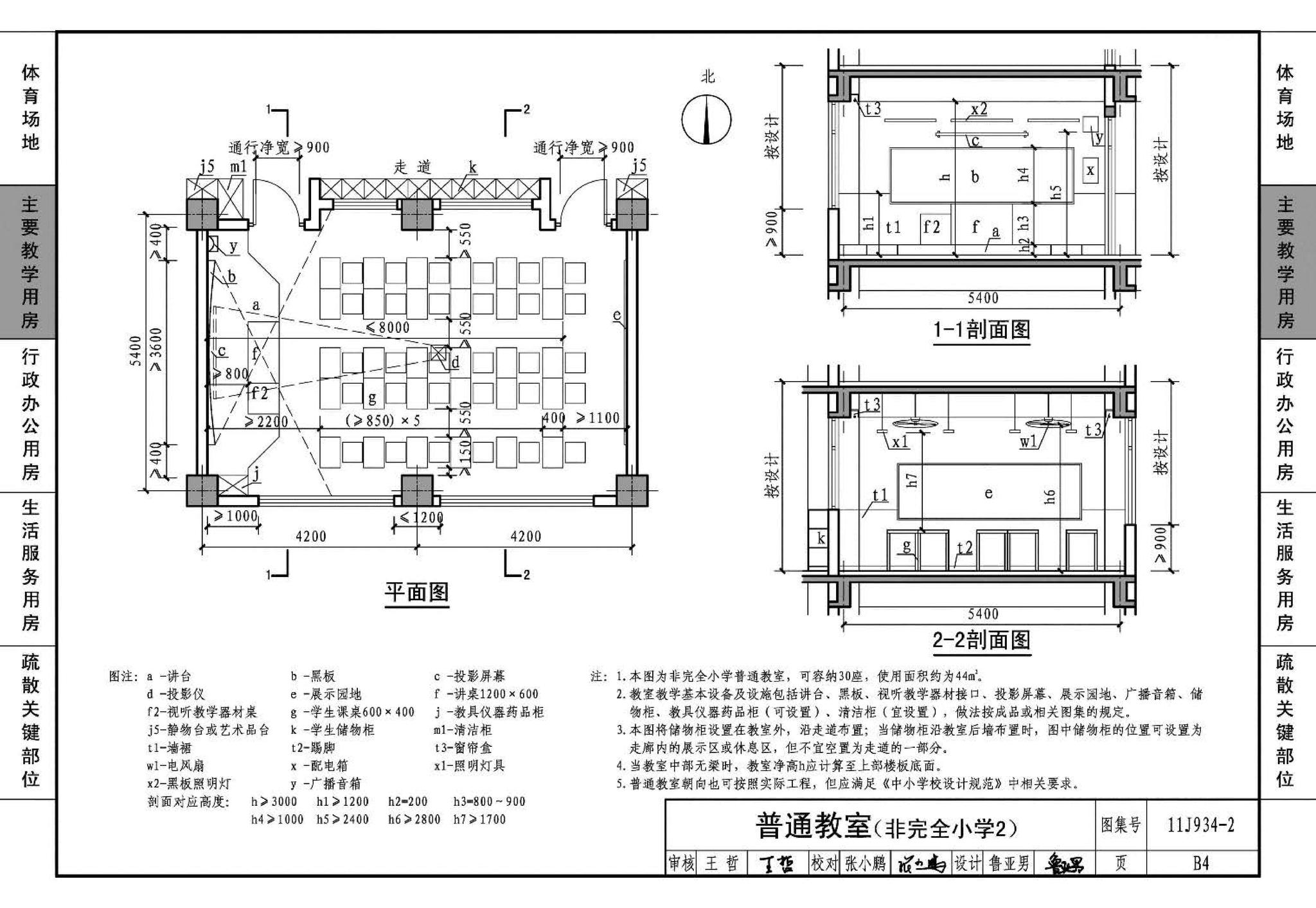 11J934-2--中小学校场地与用房