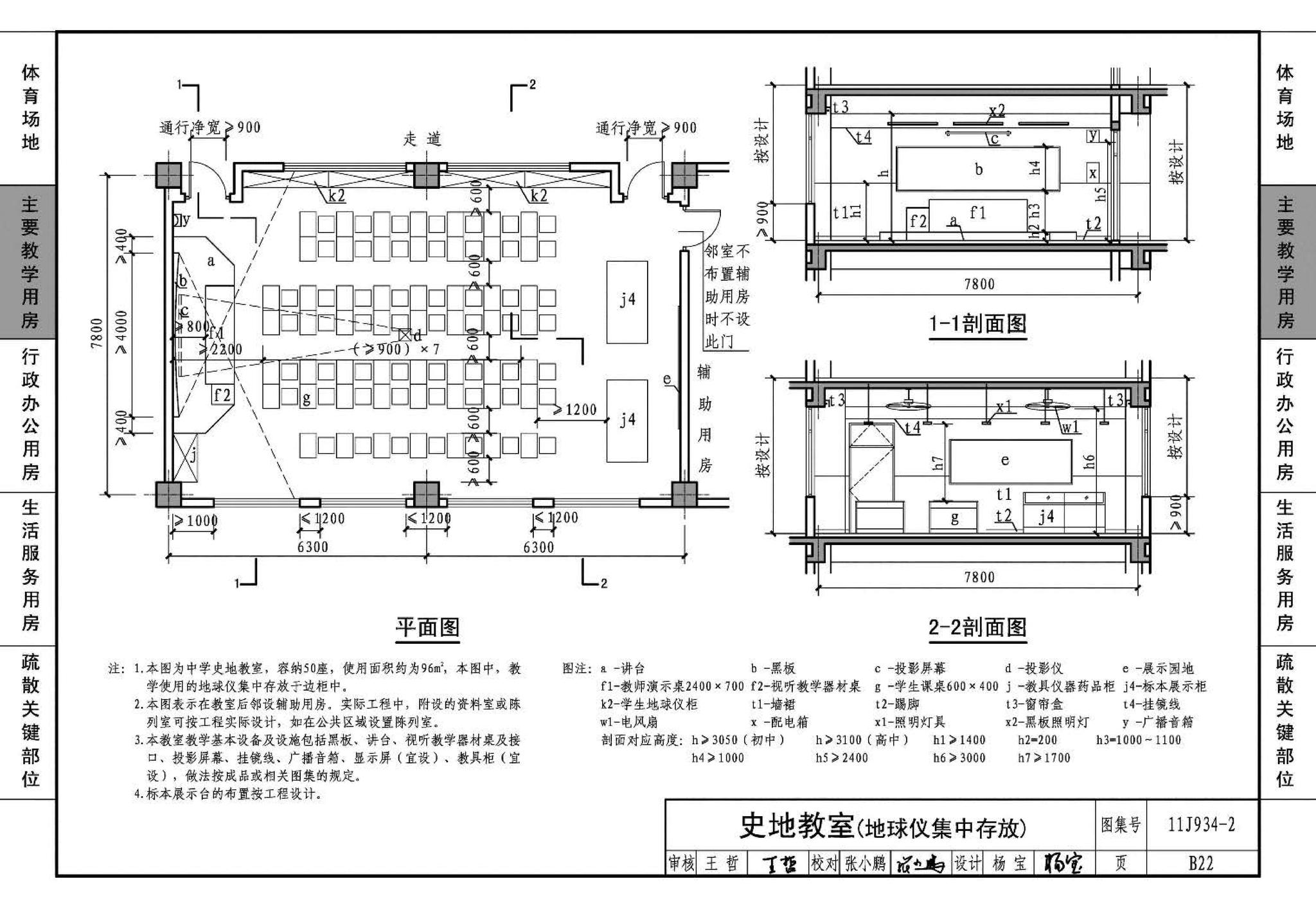 11J934-2--中小学校场地与用房