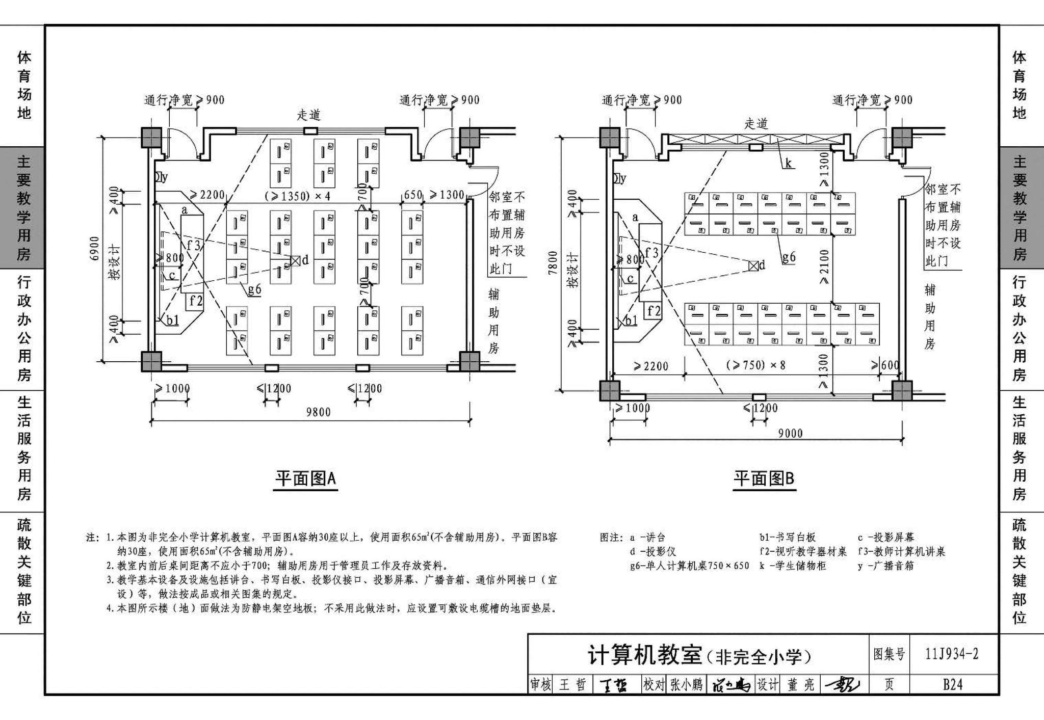 11J934-2--中小学校场地与用房