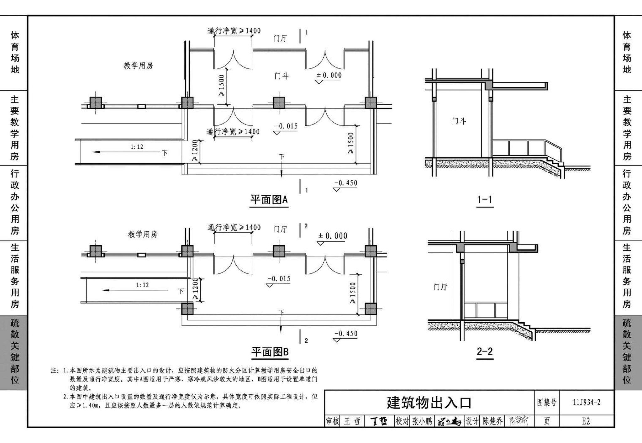 11J934-2--中小学校场地与用房