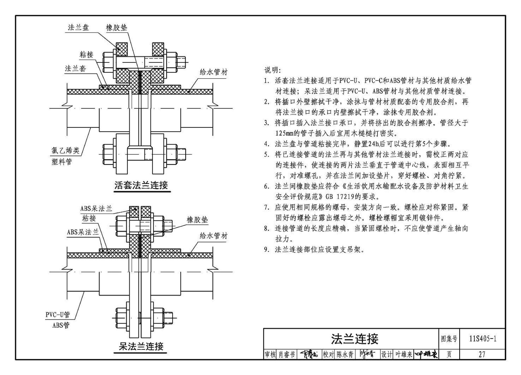 11S405-1～4--建筑给水塑料管道安装