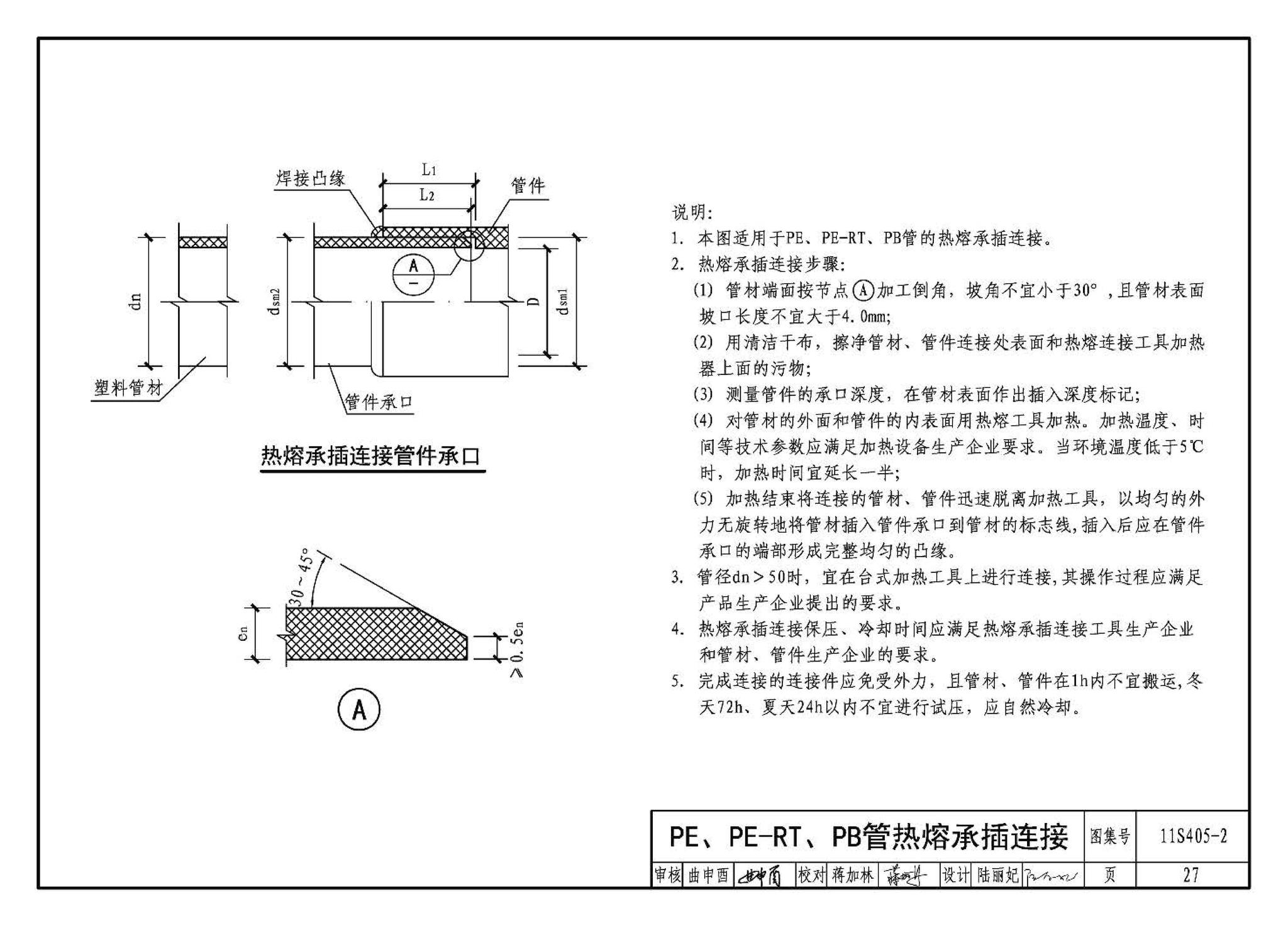 11S405-1～4--建筑给水塑料管道安装