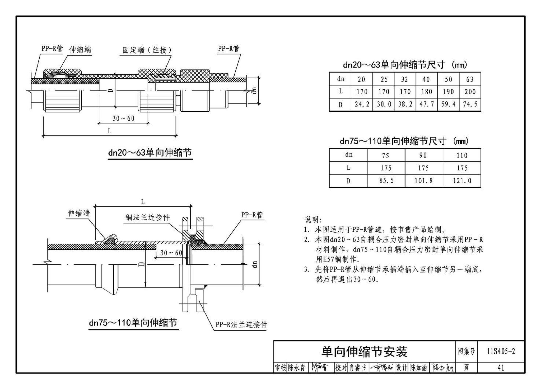 11S405-1～4--建筑给水塑料管道安装