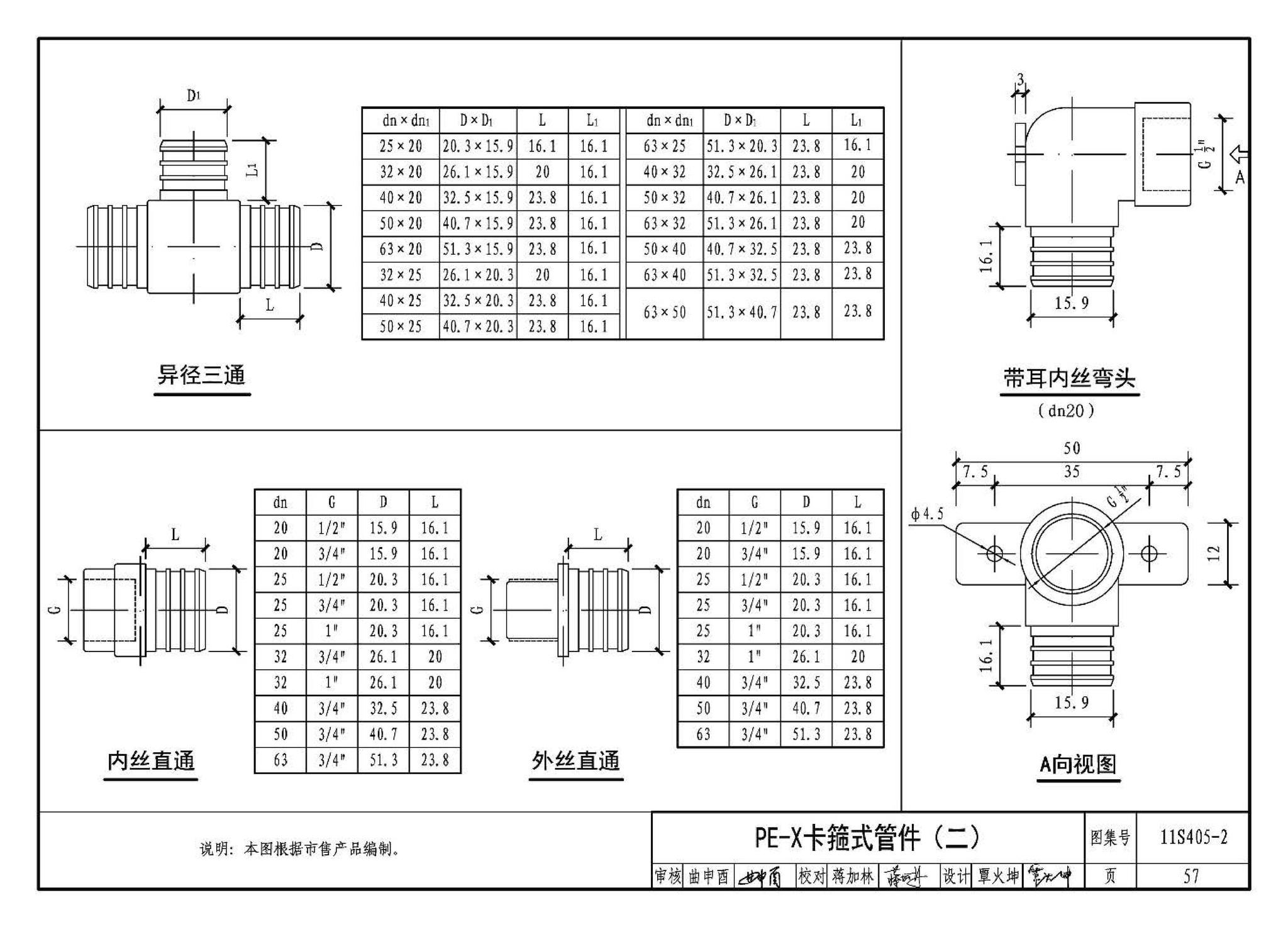 11S405-1～4--建筑给水塑料管道安装