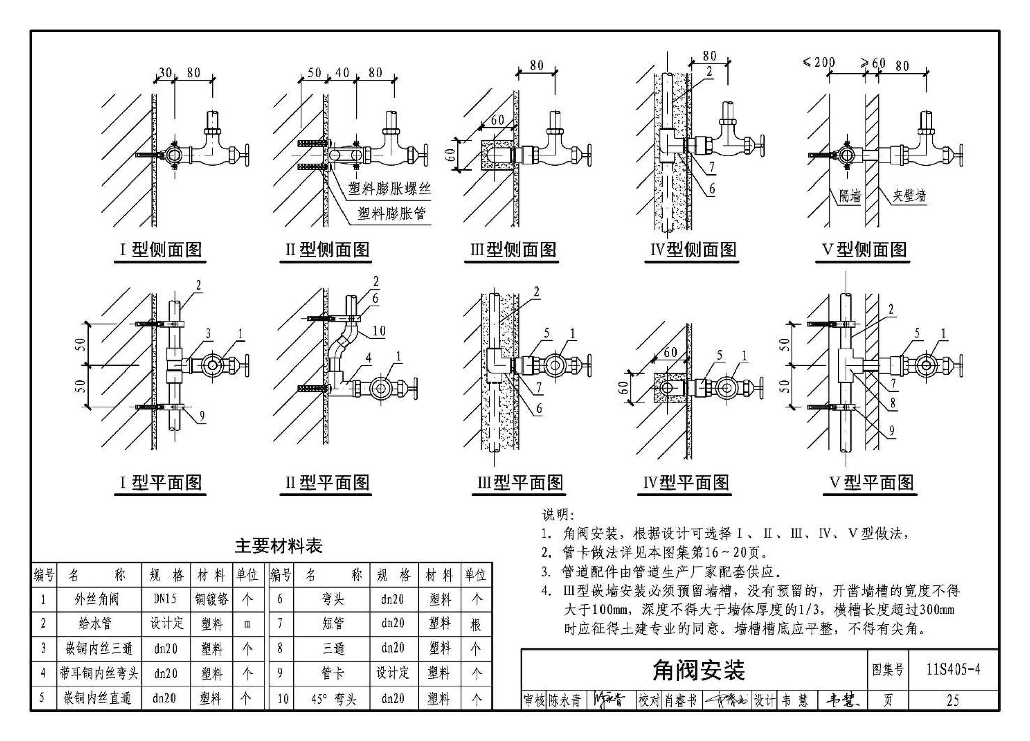 11S405-1～4--建筑给水塑料管道安装