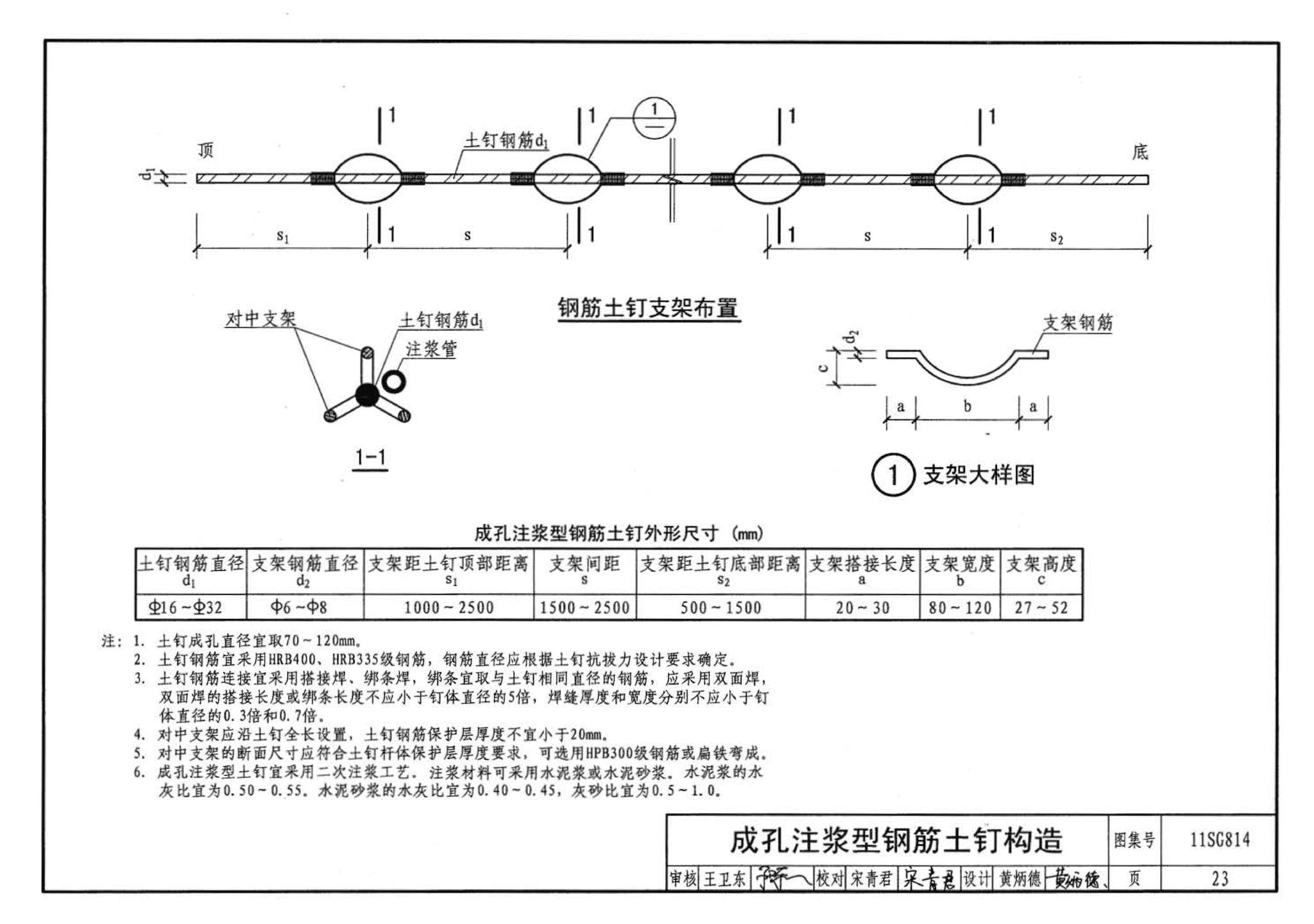 11SG814--建筑基坑支护结构构造