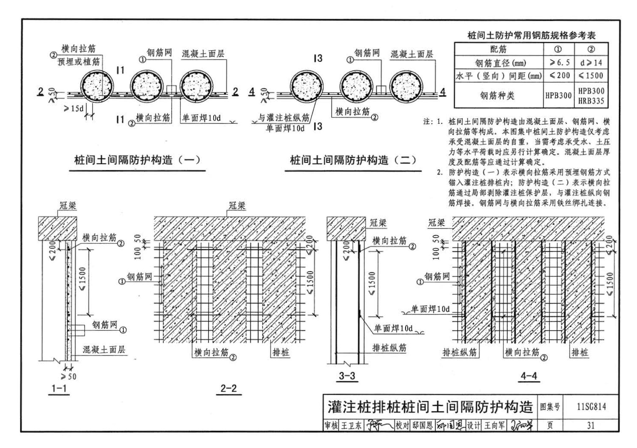 11SG814--建筑基坑支护结构构造