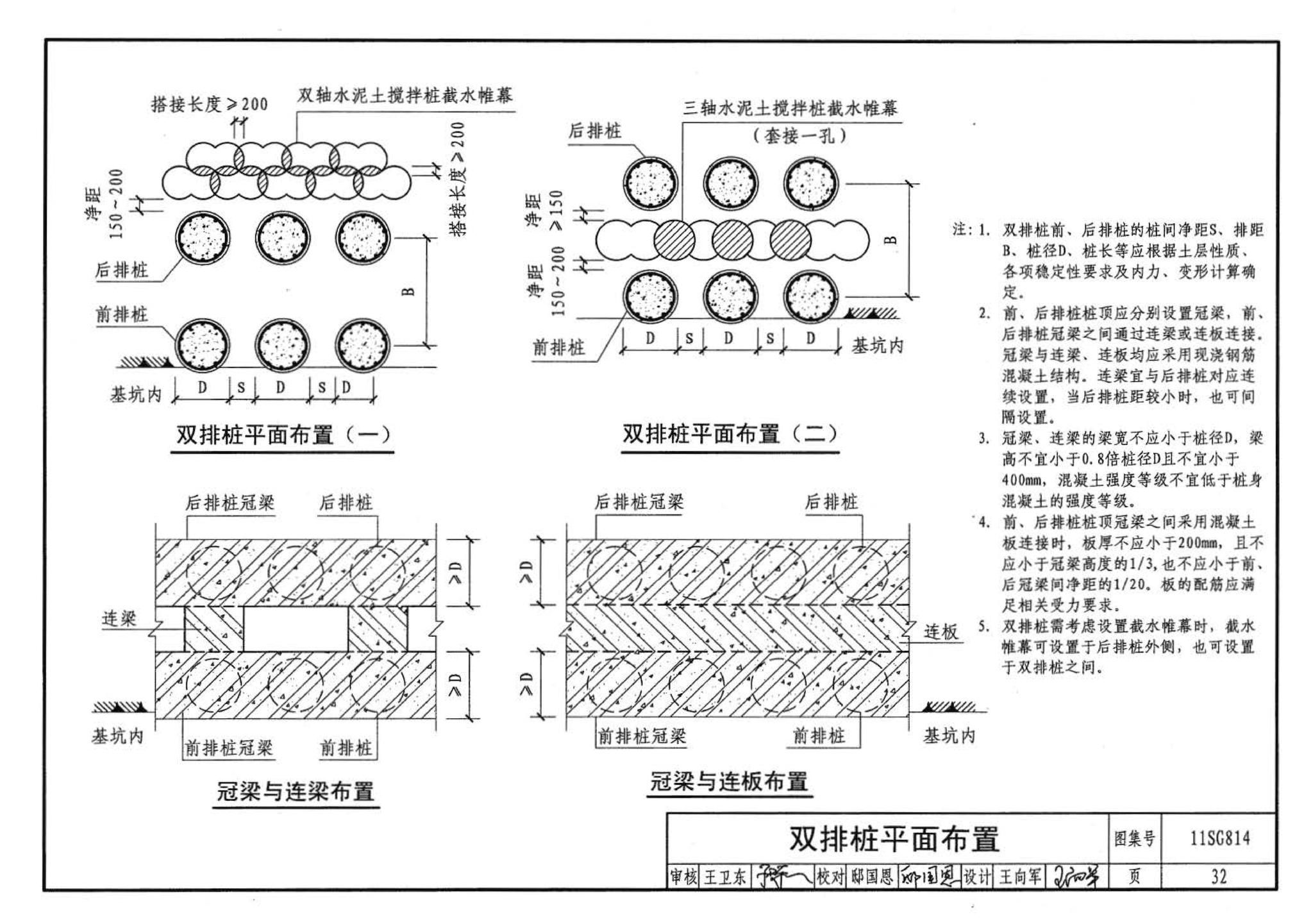 11SG814--建筑基坑支护结构构造