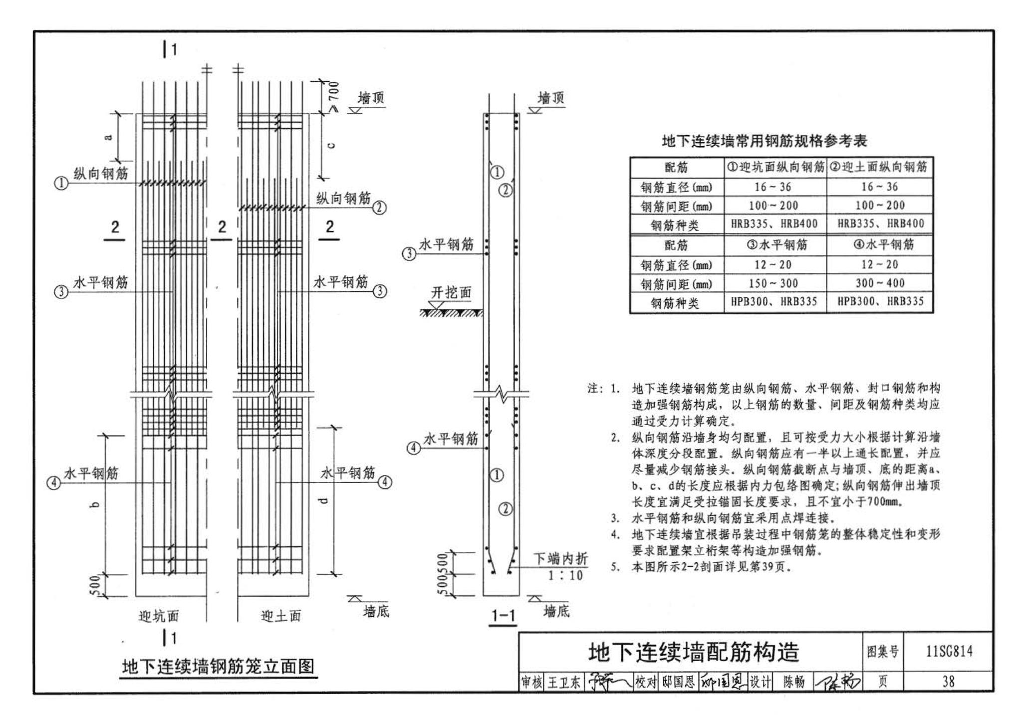 11SG814--建筑基坑支护结构构造