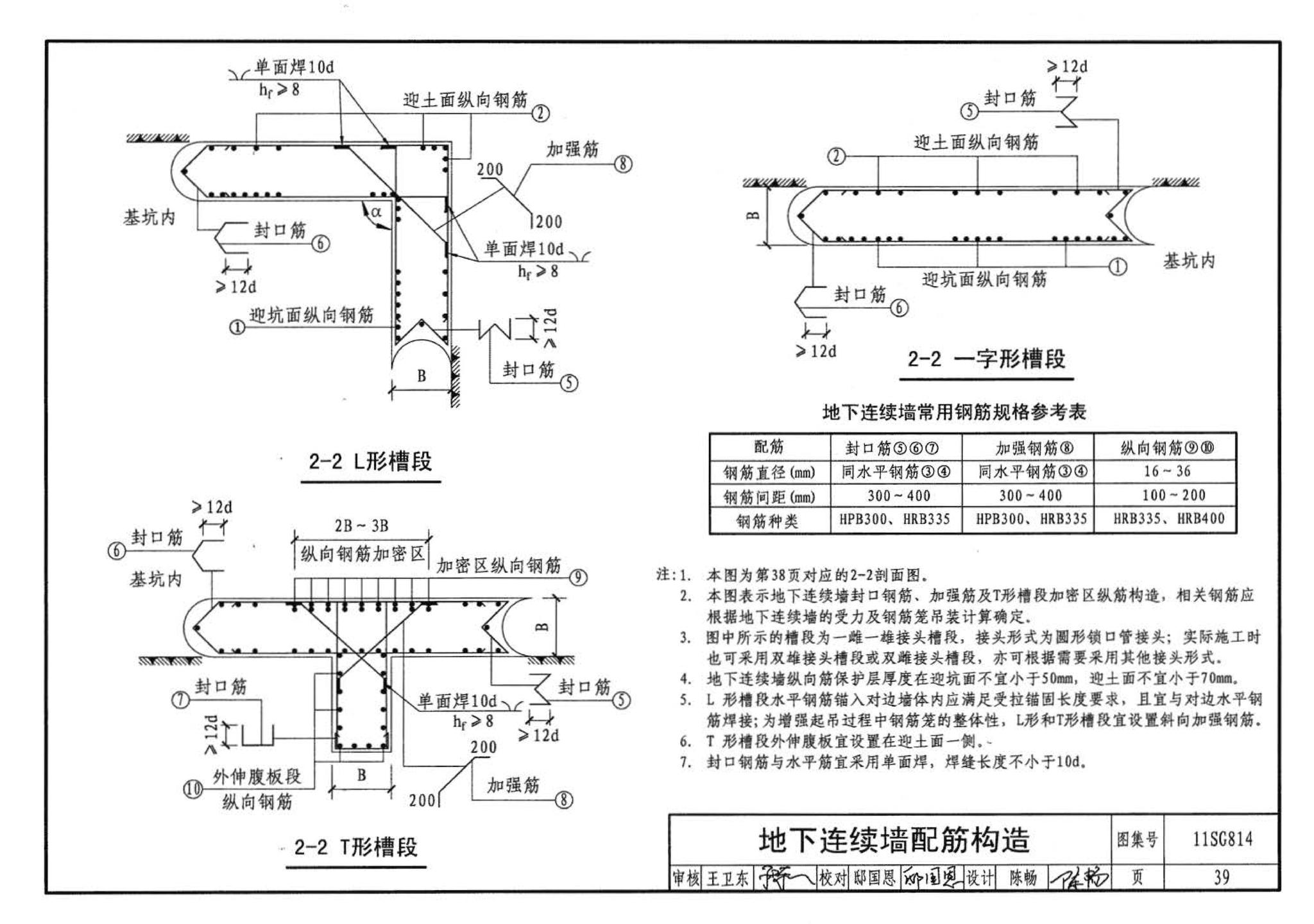 11SG814--建筑基坑支护结构构造