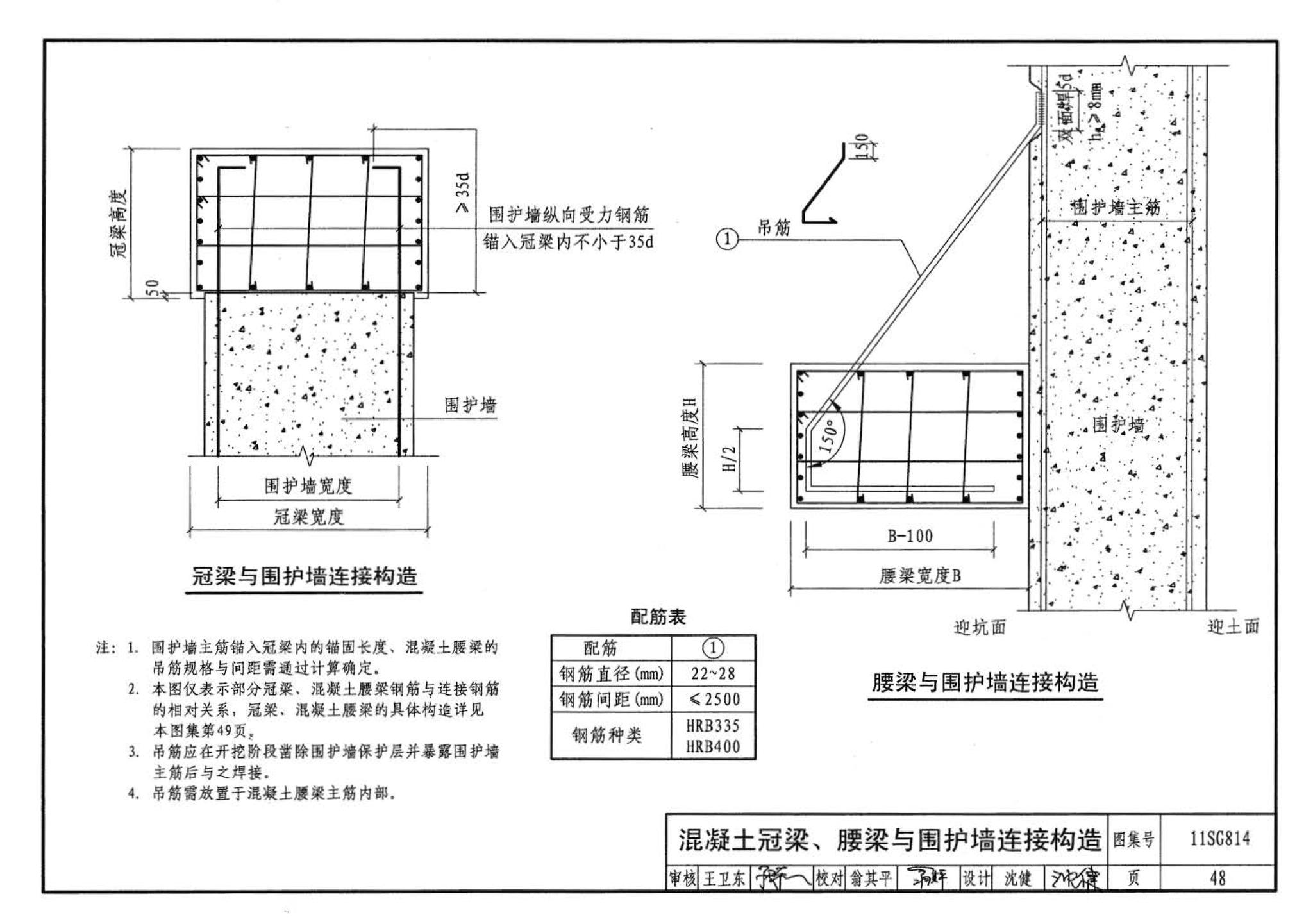 11SG814--建筑基坑支护结构构造