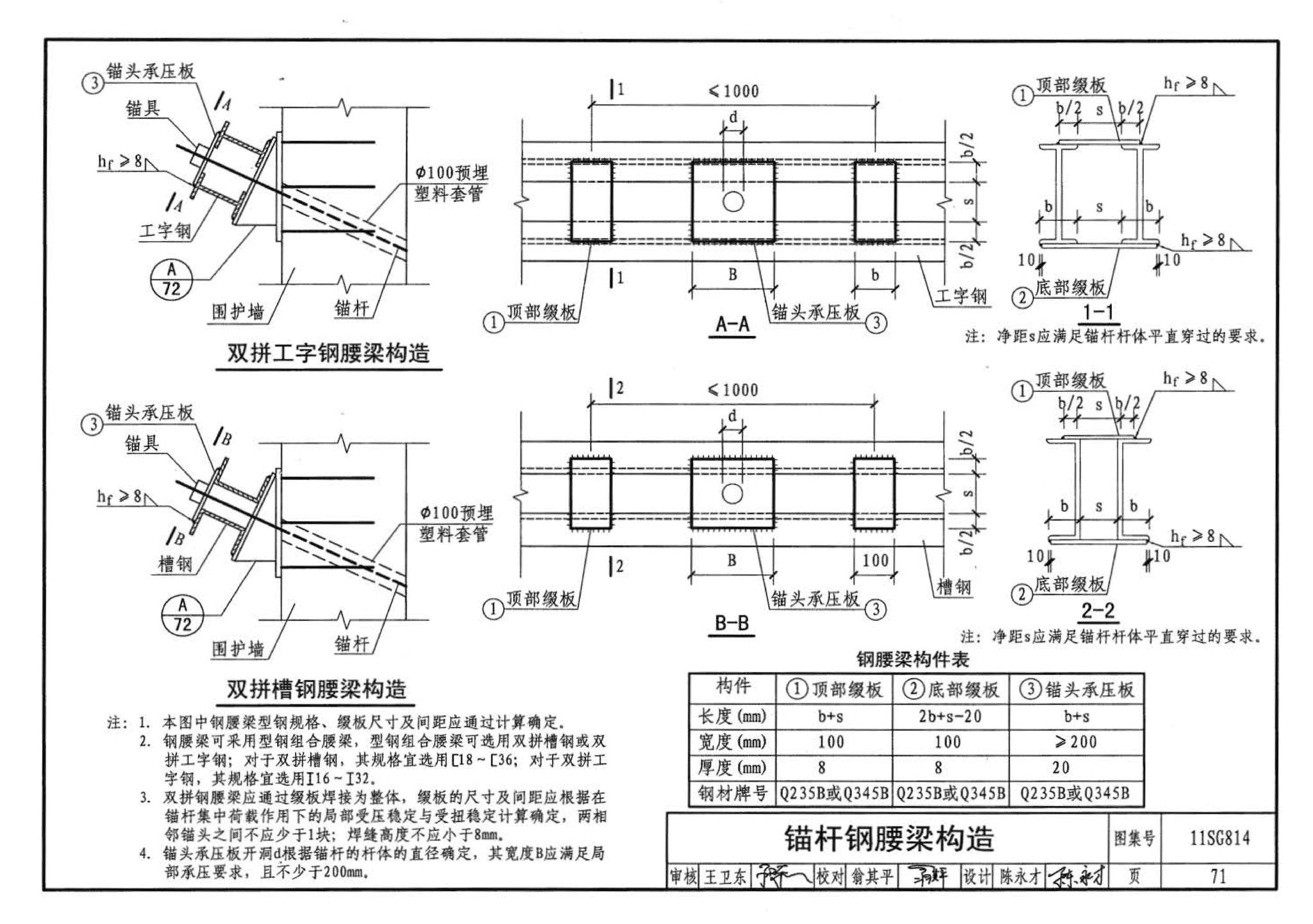 11SG814--建筑基坑支护结构构造