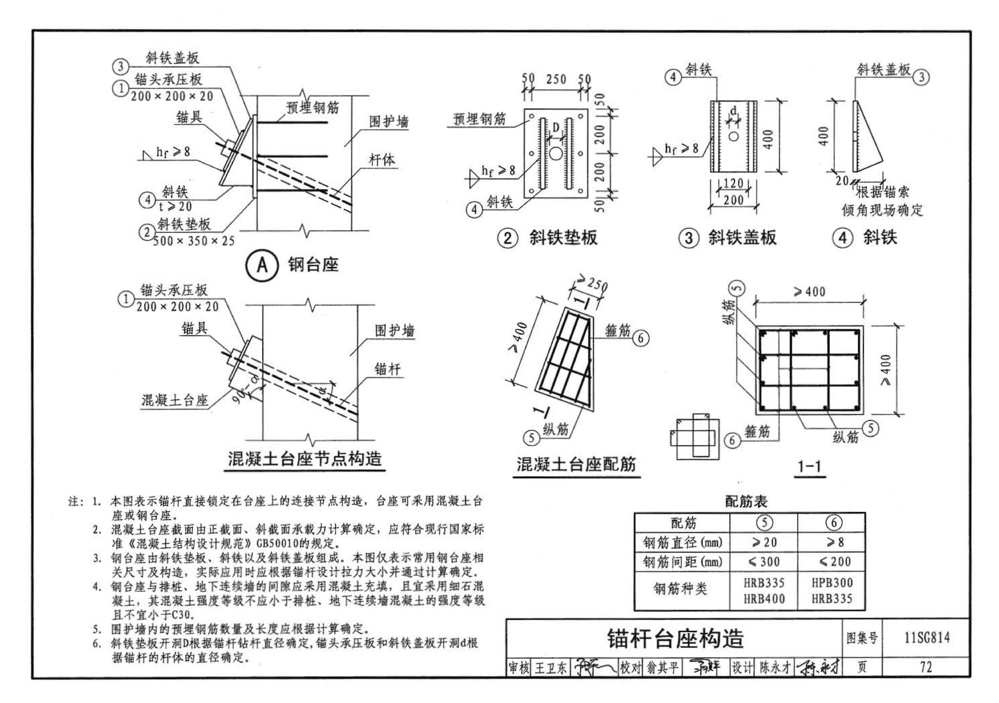 11SG814--建筑基坑支护结构构造