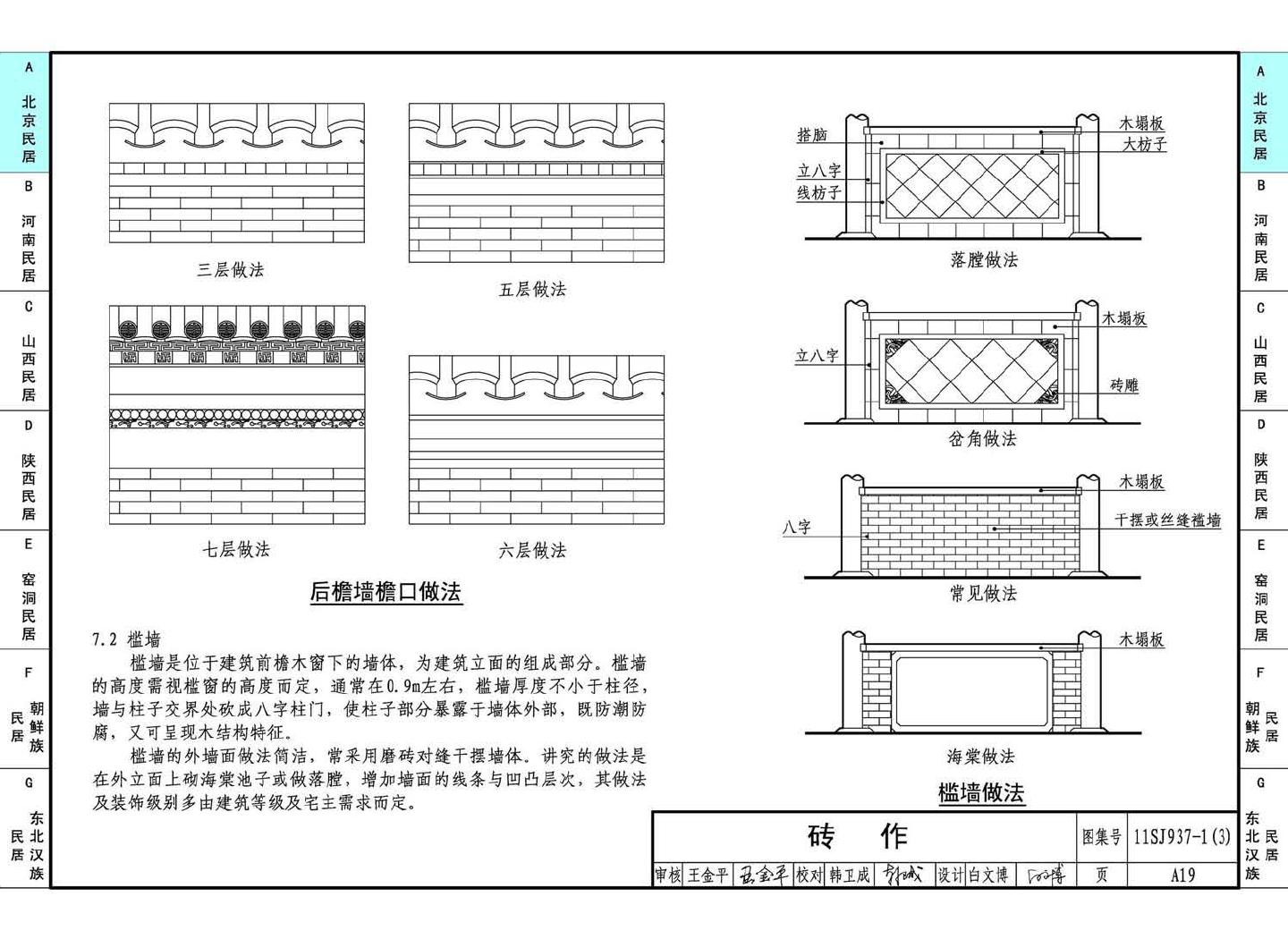 11SJ937-1（3）--不同地域特色传统村镇住宅图集（下）