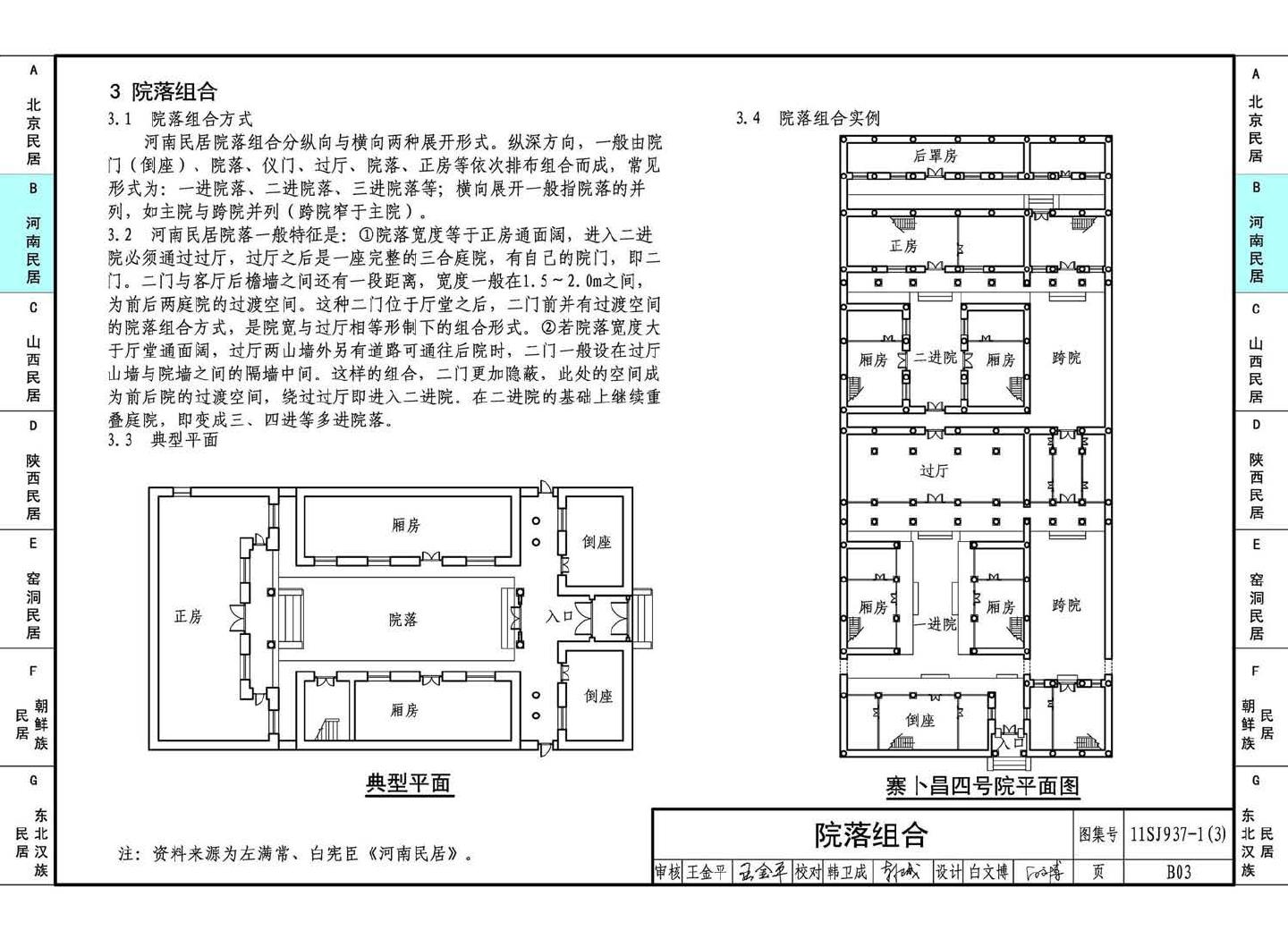 11SJ937-1（3）--不同地域特色传统村镇住宅图集（下）