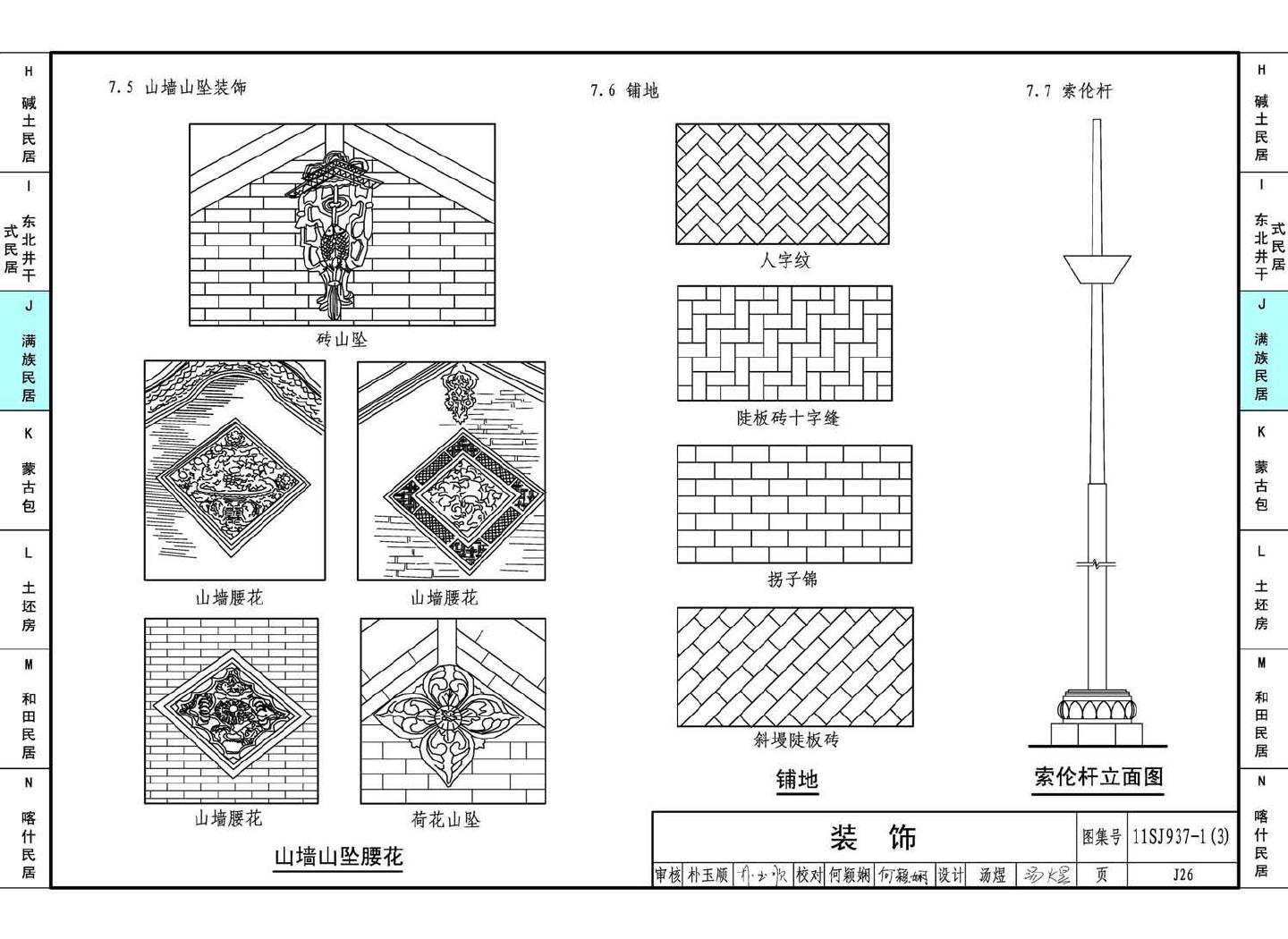 11SJ937-1（3）--不同地域特色传统村镇住宅图集（下）