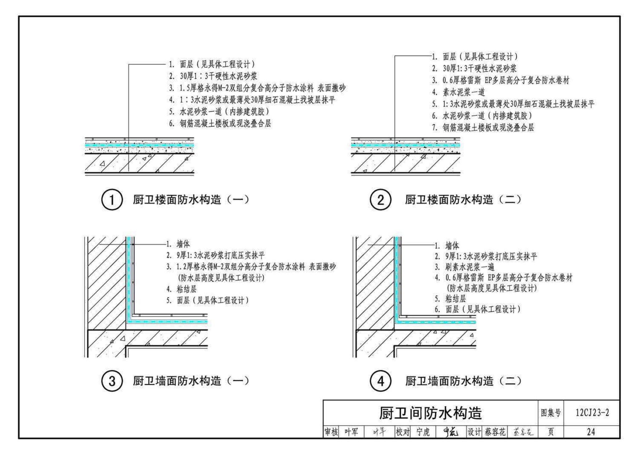 12CJ23-2--自粘防水材料建筑构造（二）（参考图集）