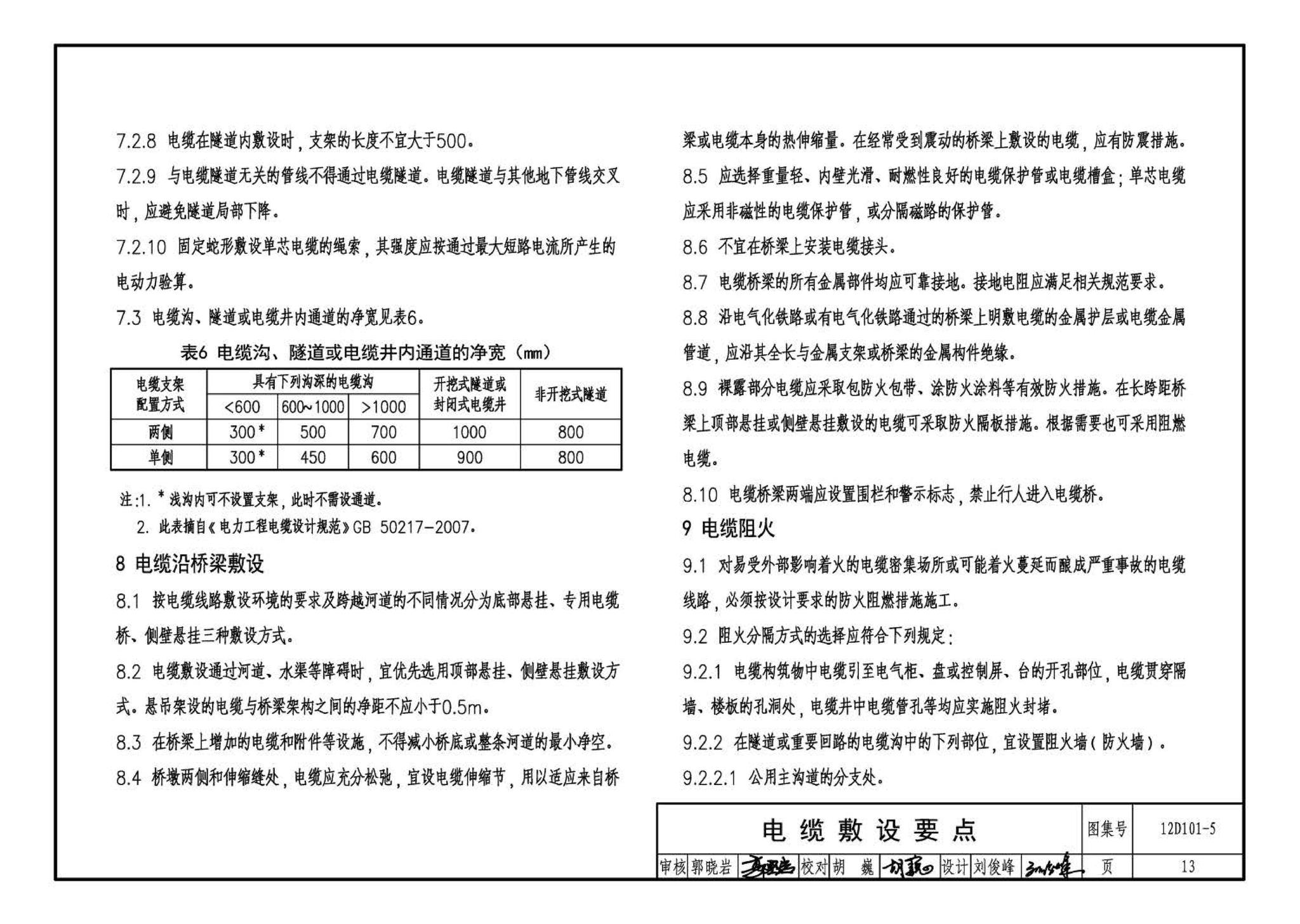 12D101-5--110kV及以下电缆敷设