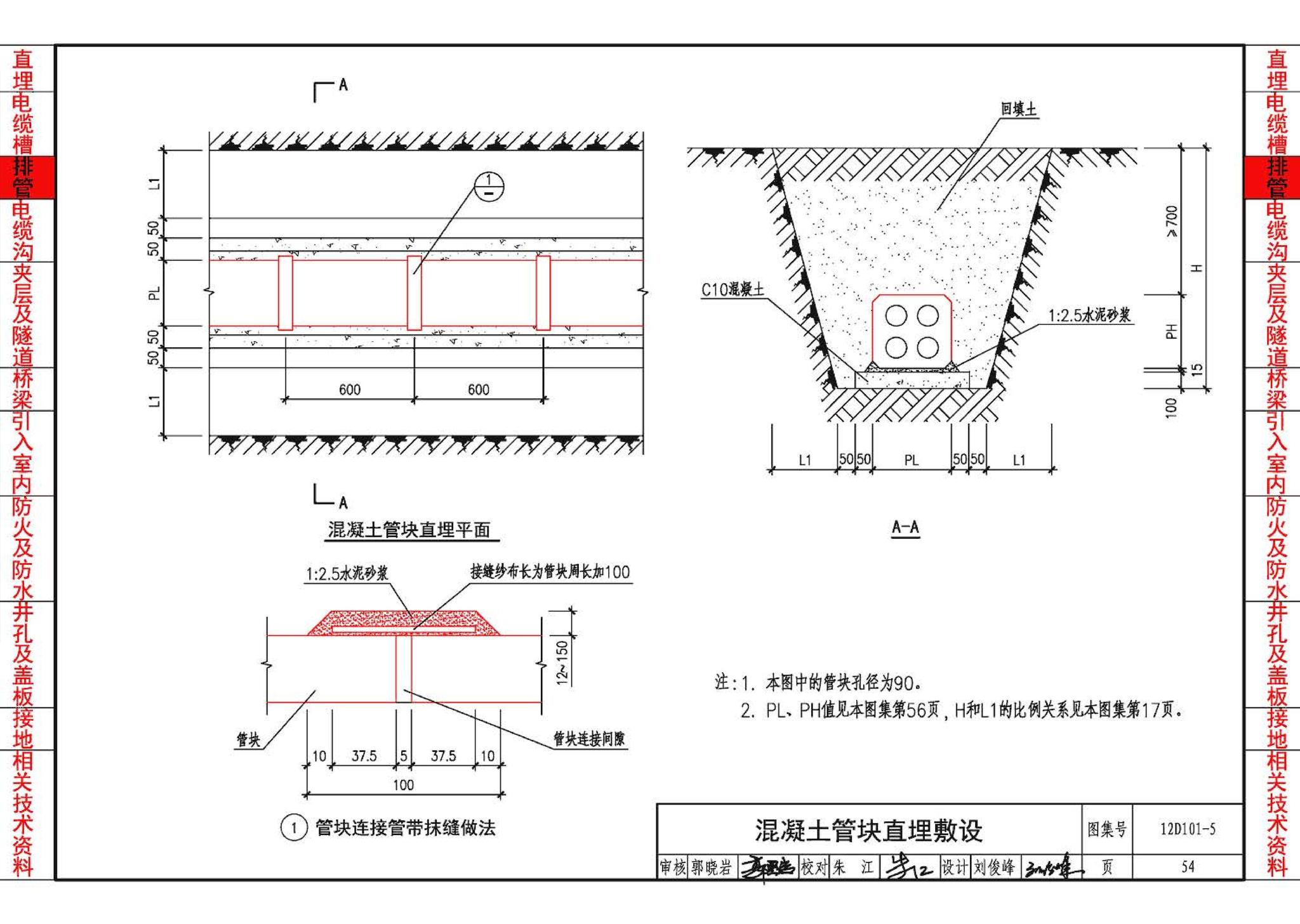 12D101-5--110kV及以下电缆敷设