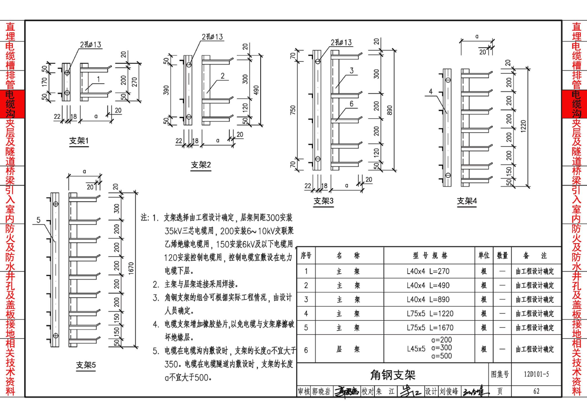 12D101-5--110kV及以下电缆敷设