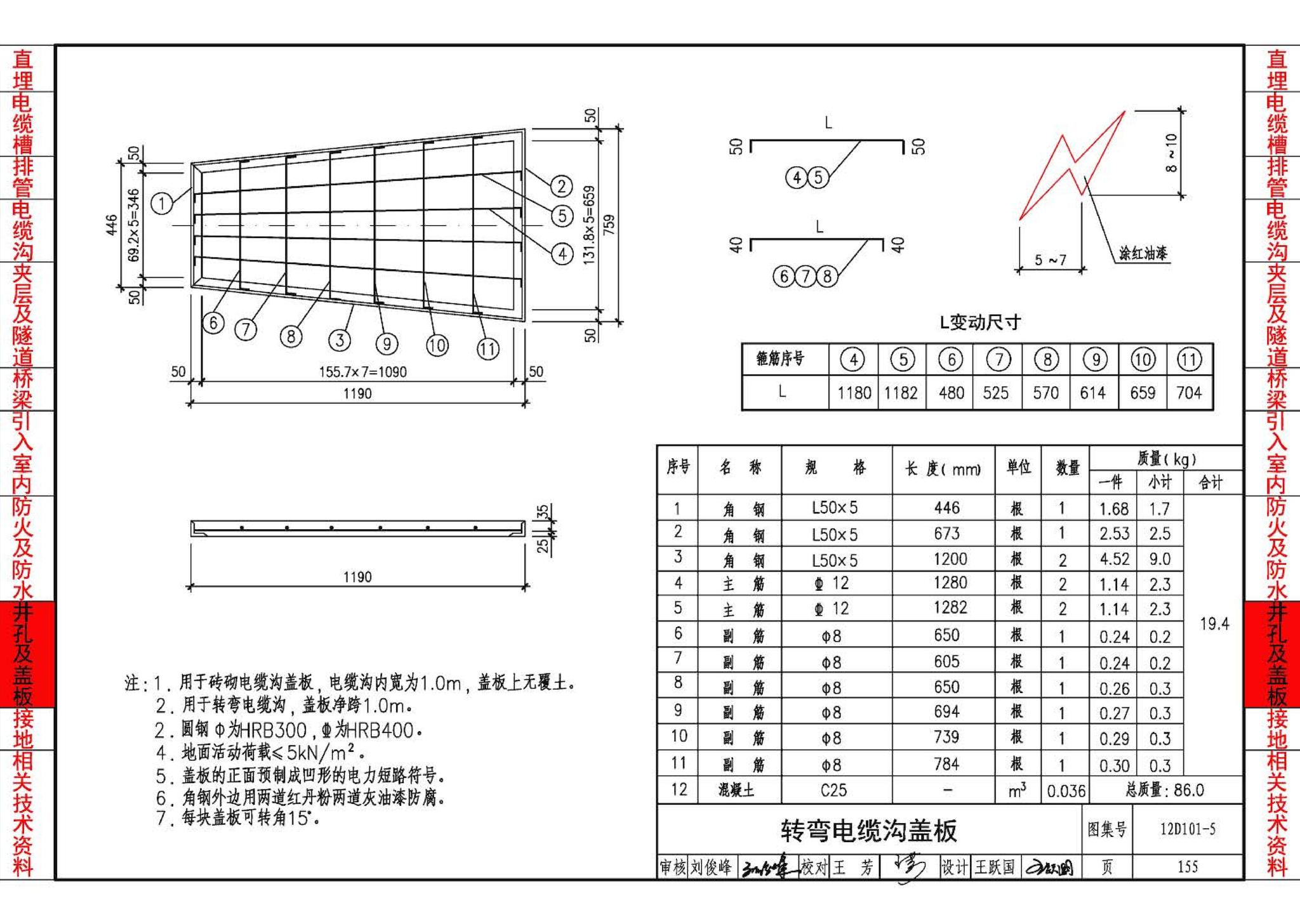 12D101-5--110kV及以下电缆敷设