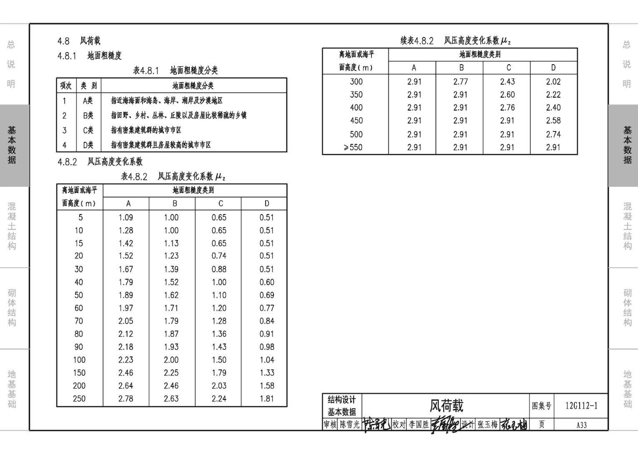 12G112-1--建筑结构设计常用数据（钢筋混凝土结构、砌体结构、地基基础）