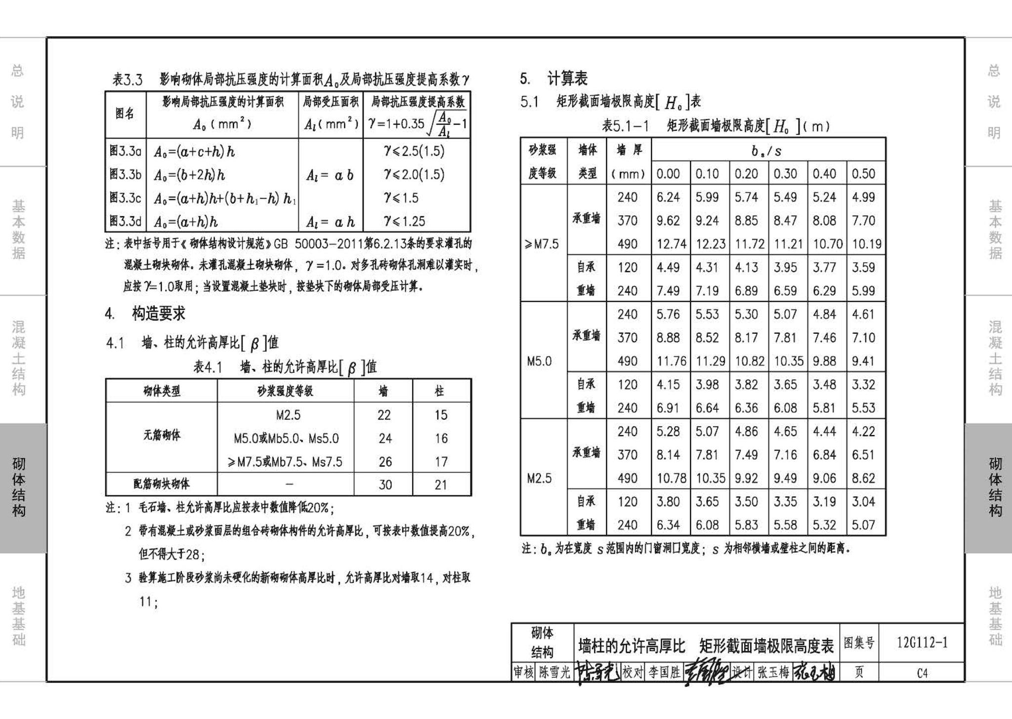 12G112-1--建筑结构设计常用数据（钢筋混凝土结构、砌体结构、地基基础）