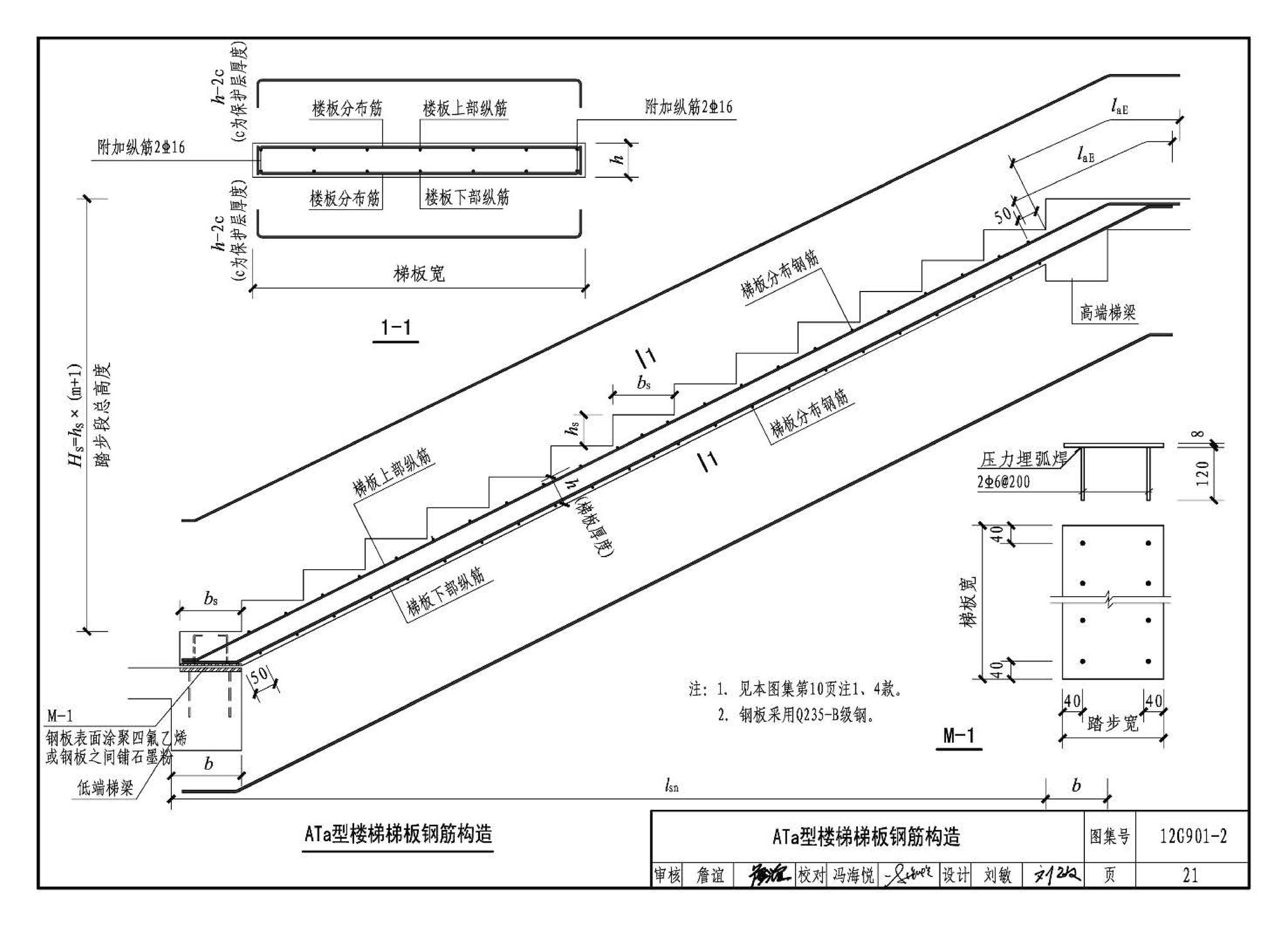 12G901-2--混凝土结构施工钢筋排布规则与构造详图（现浇混凝土板式楼梯）