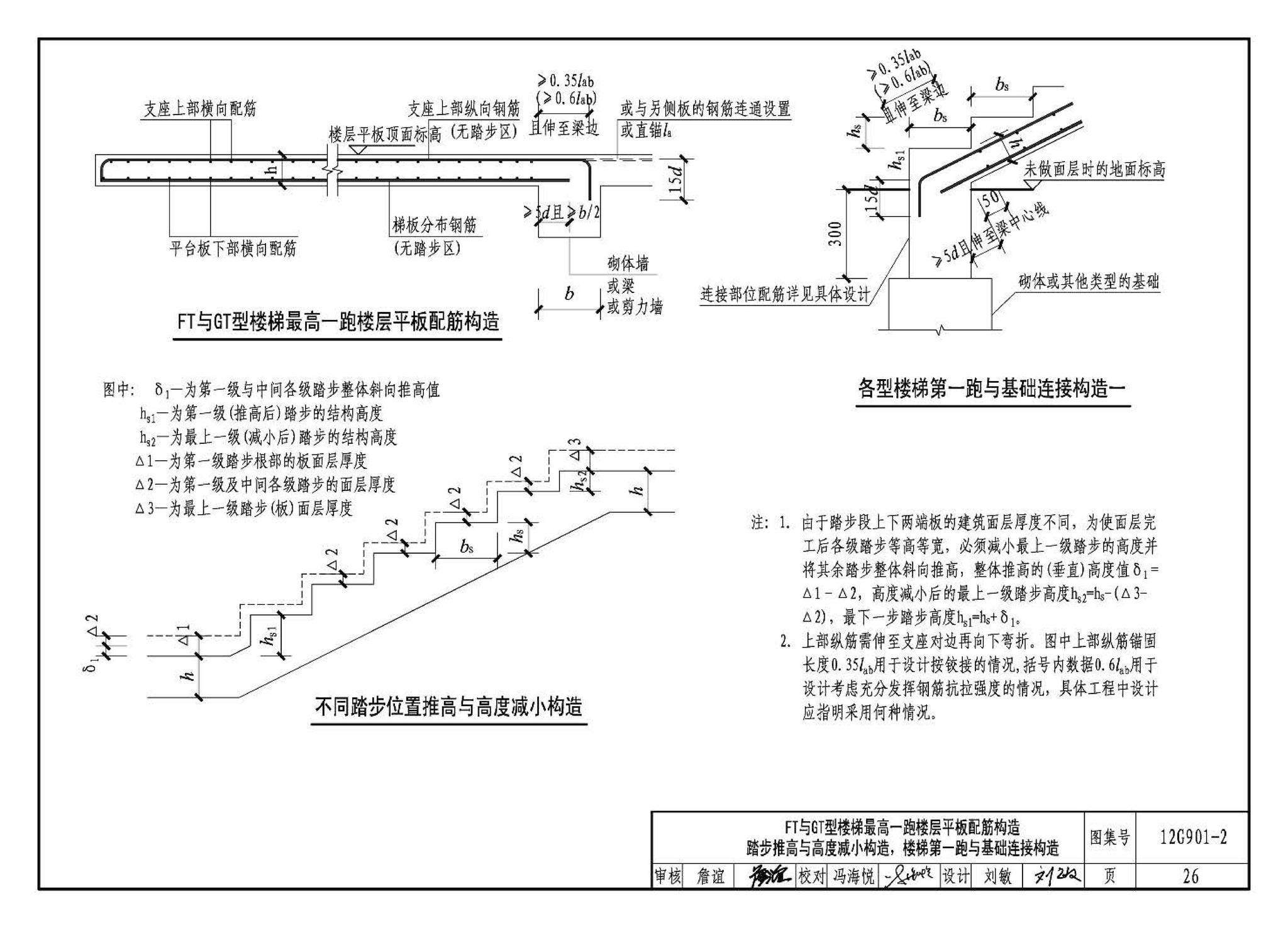 12G901-2--混凝土结构施工钢筋排布规则与构造详图（现浇混凝土板式楼梯）