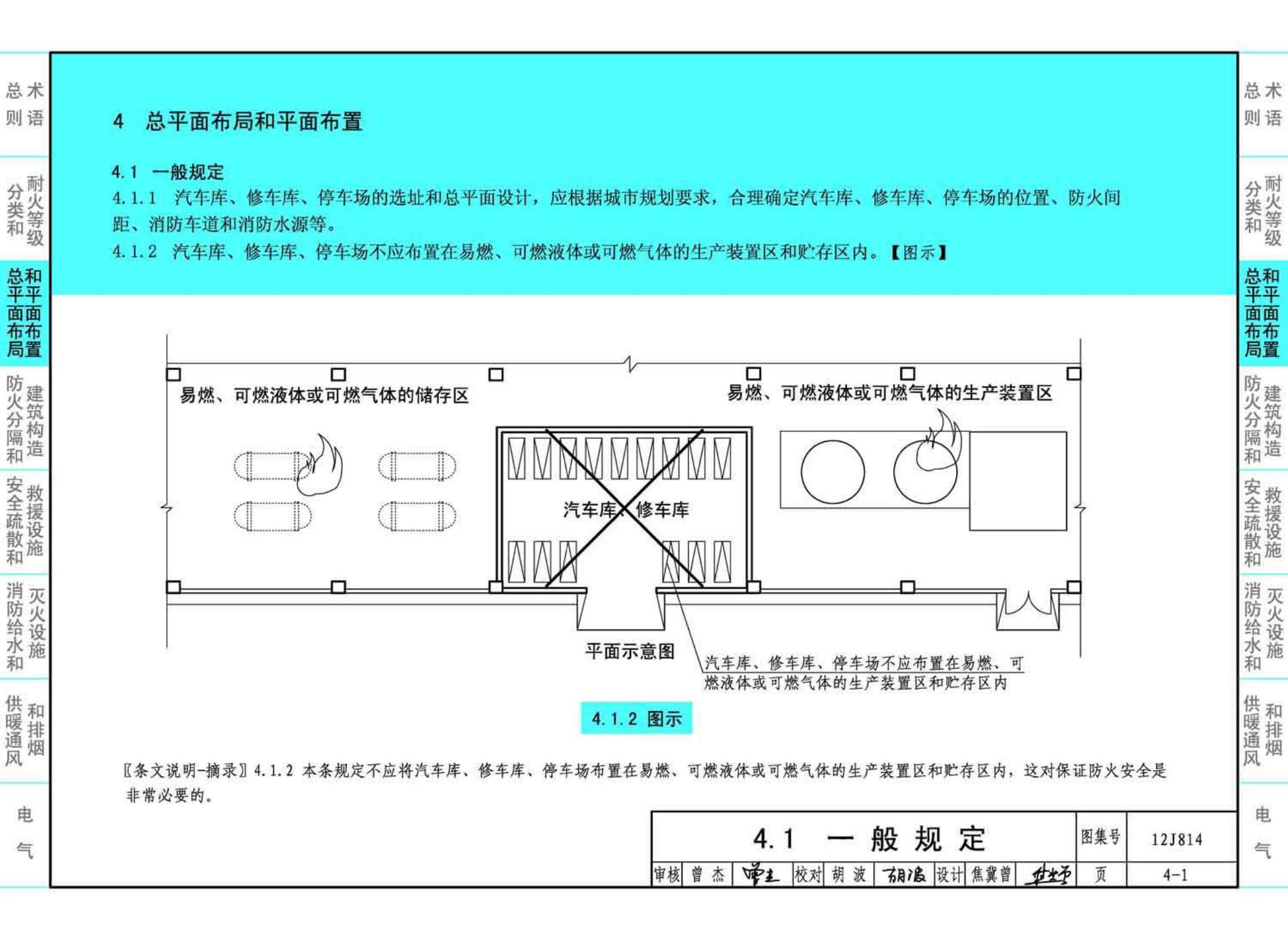 12J814--《汽车库、修车库、停车场设计防火规范》图示