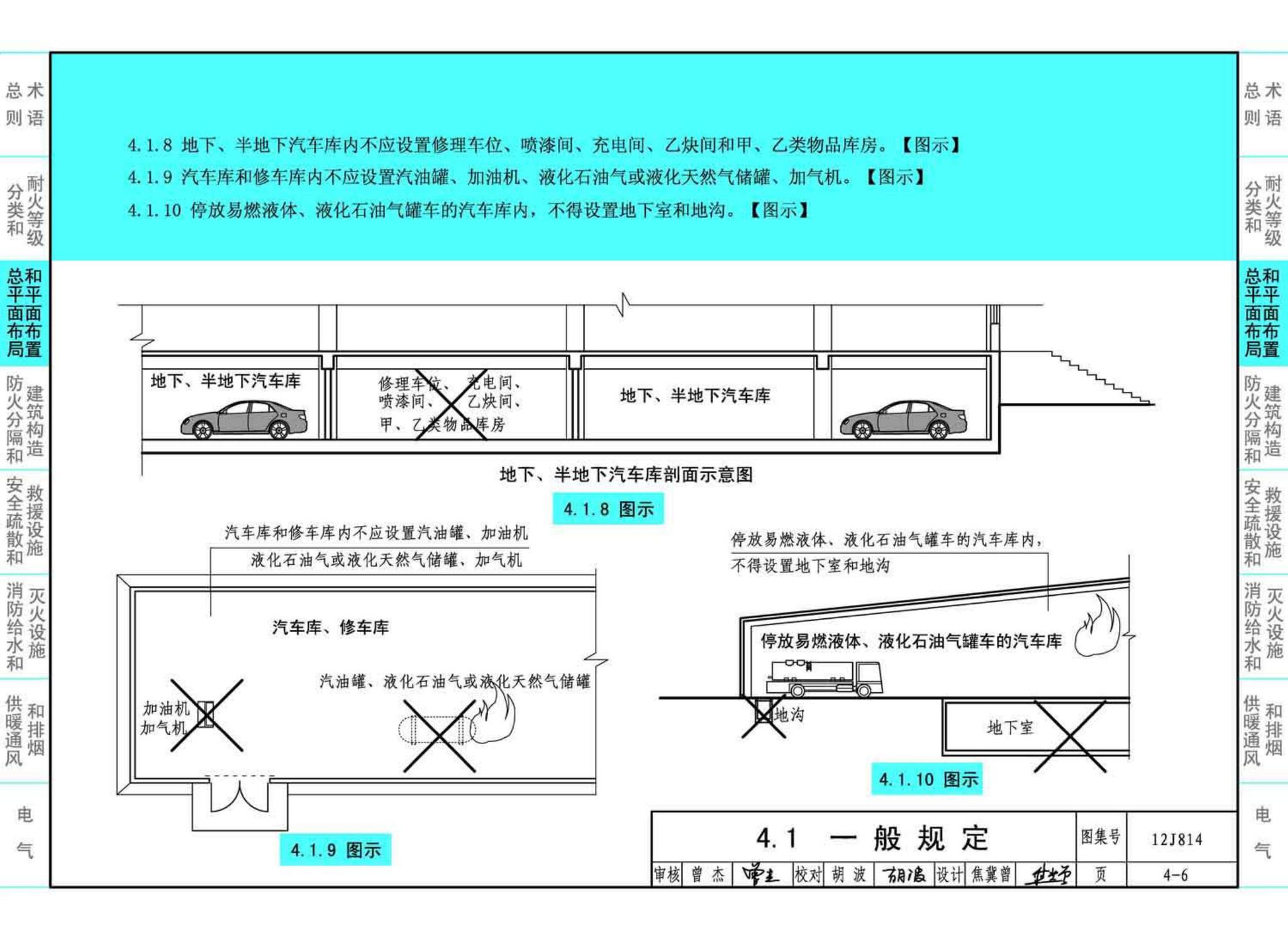 12J814--《汽车库、修车库、停车场设计防火规范》图示