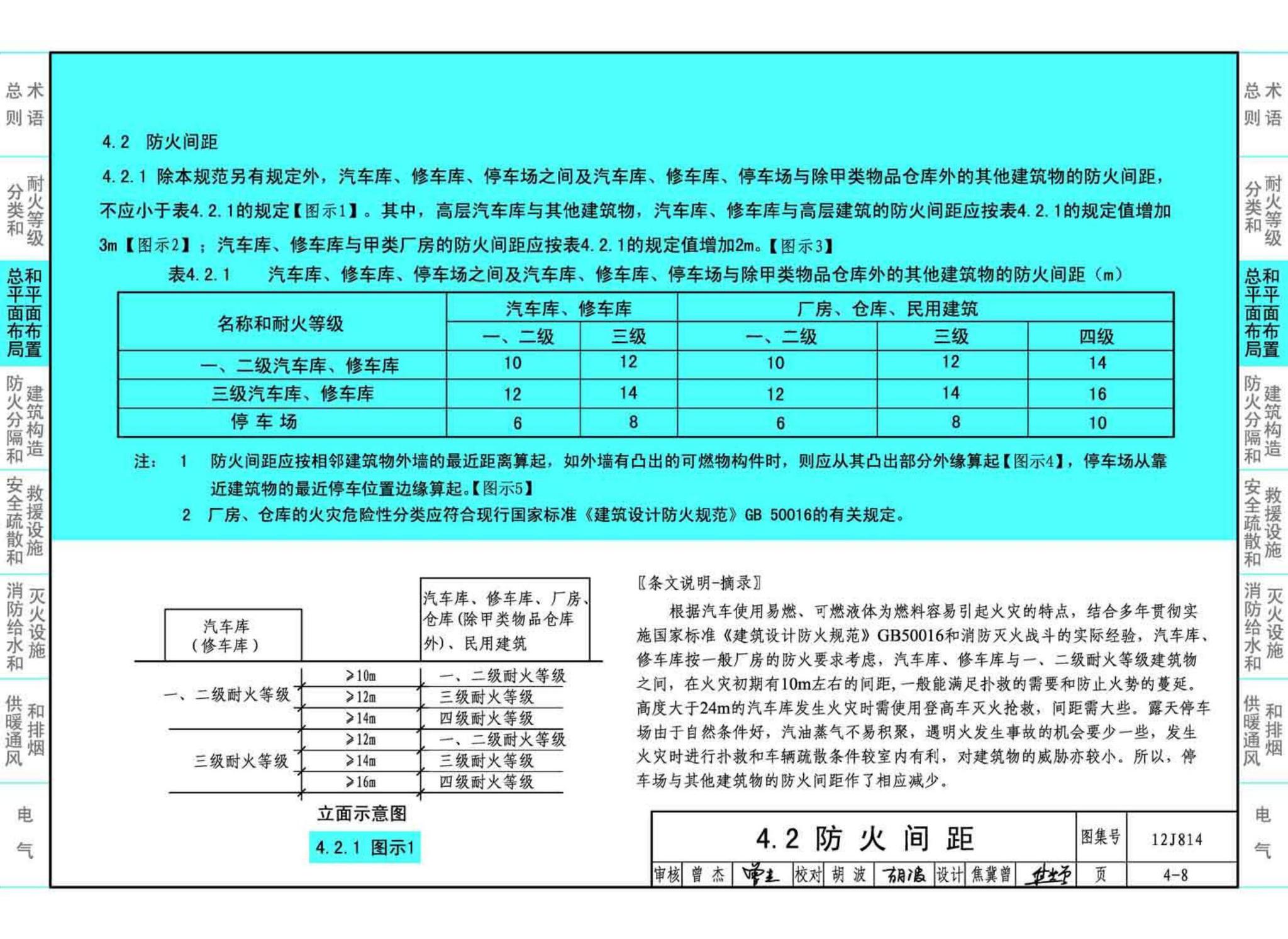 12J814--《汽车库、修车库、停车场设计防火规范》图示