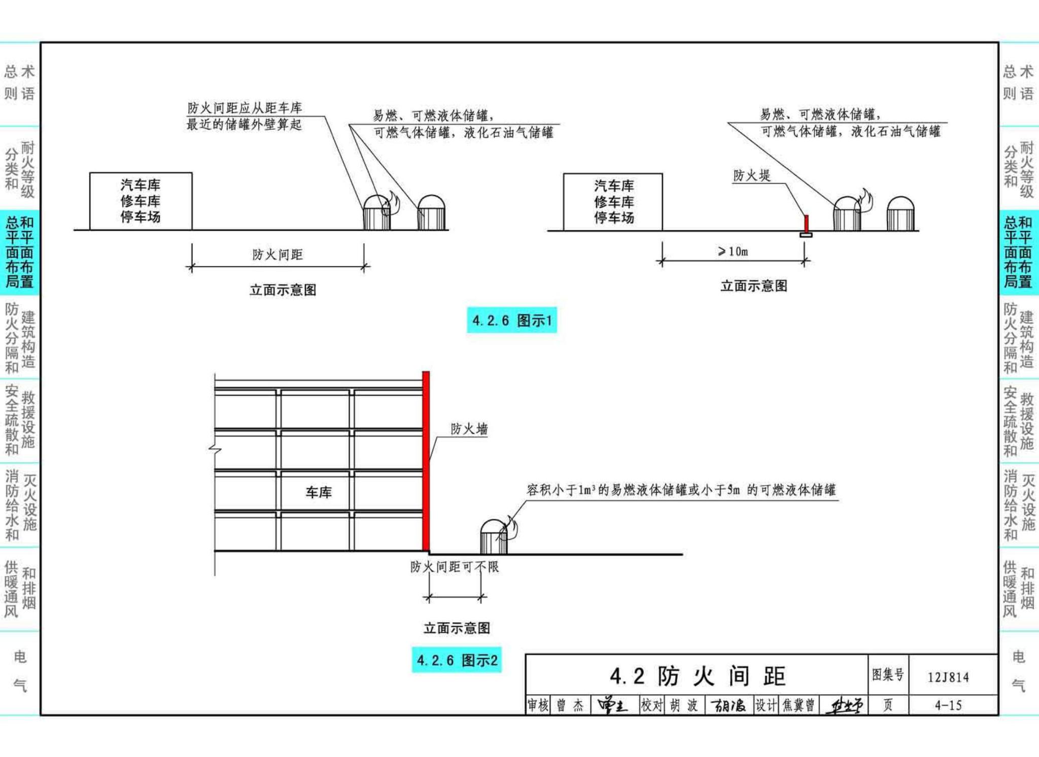 12J814--《汽车库、修车库、停车场设计防火规范》图示