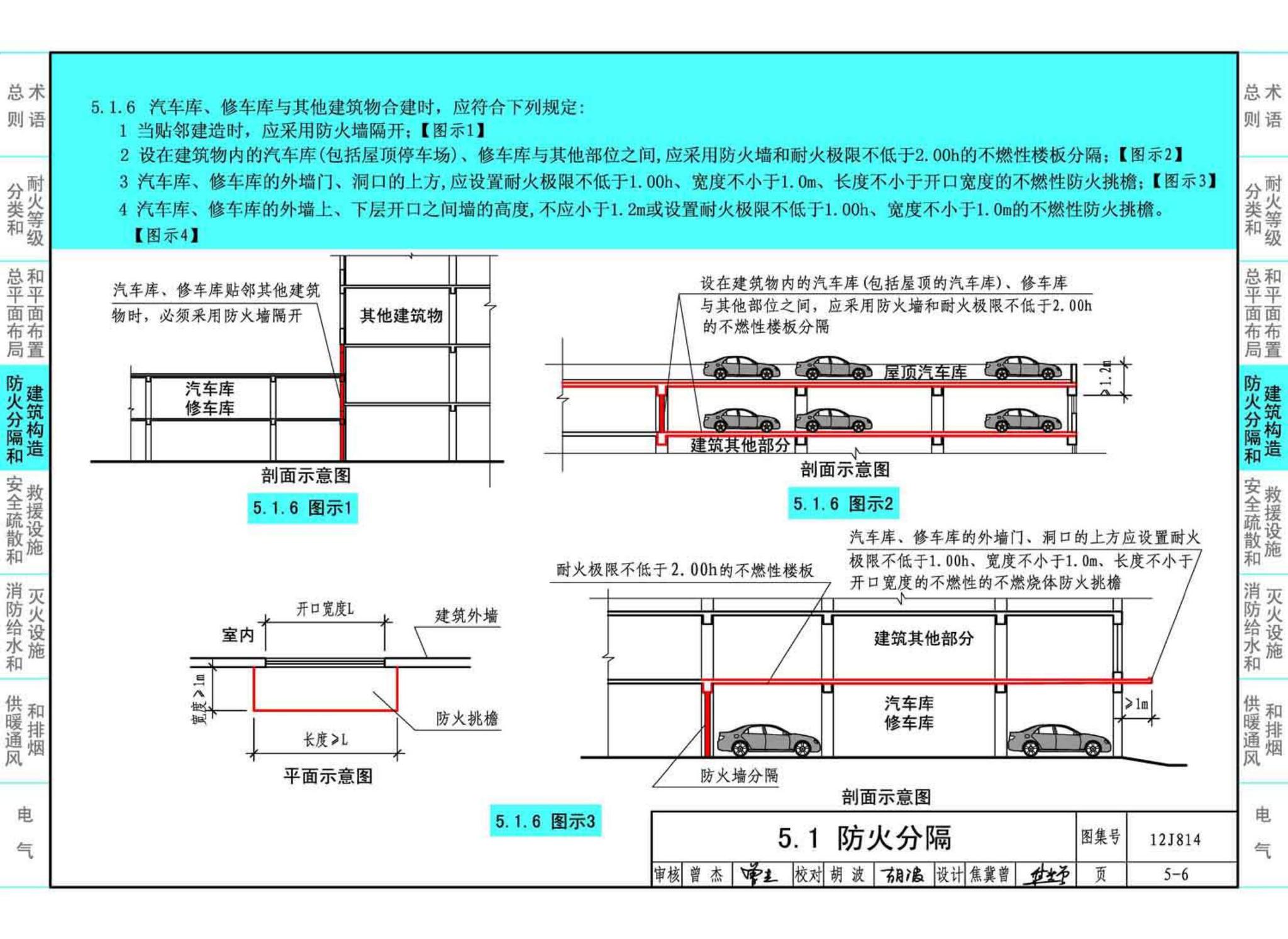 12J814--《汽车库、修车库、停车场设计防火规范》图示