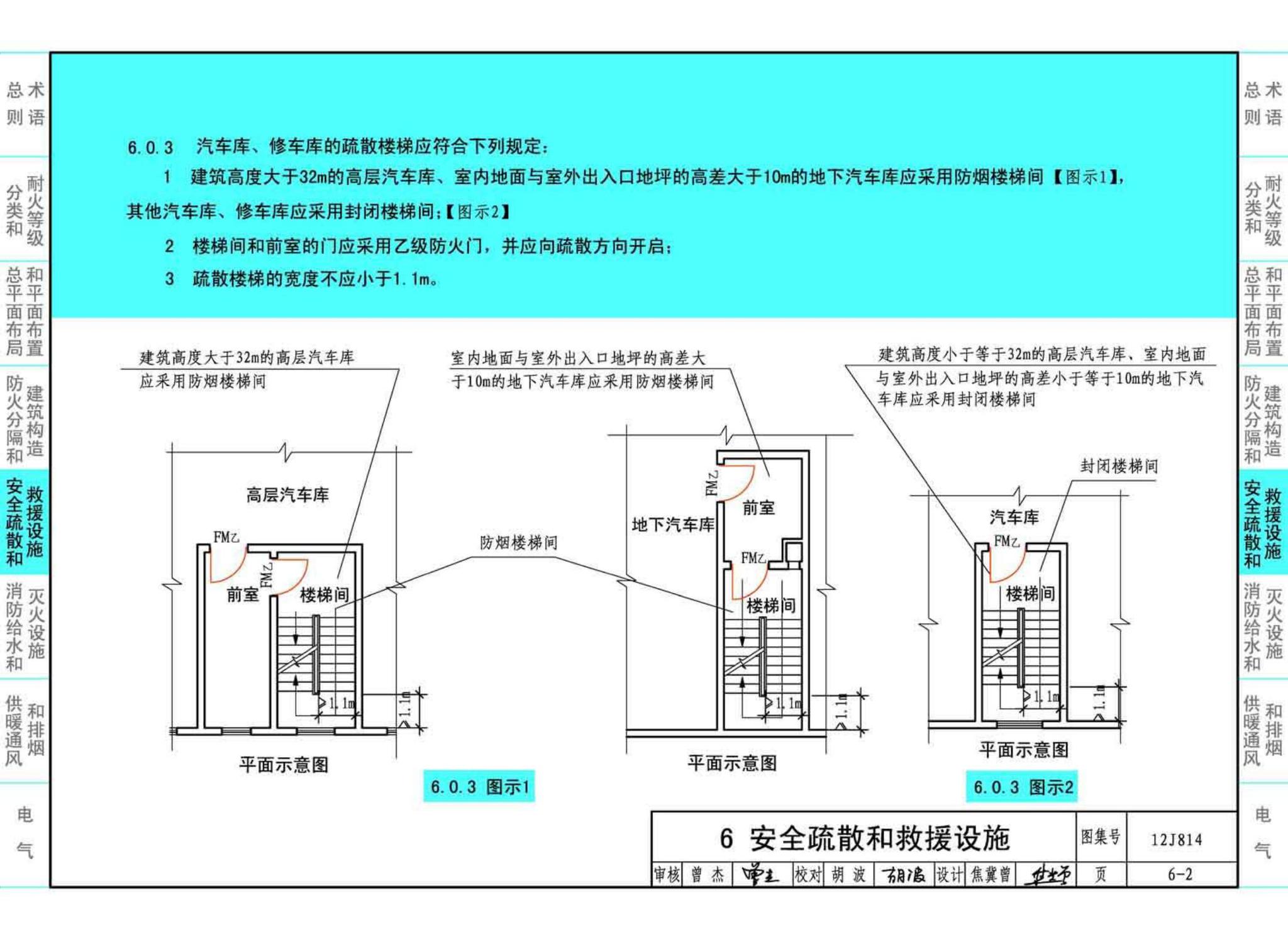 12J814--《汽车库、修车库、停车场设计防火规范》图示