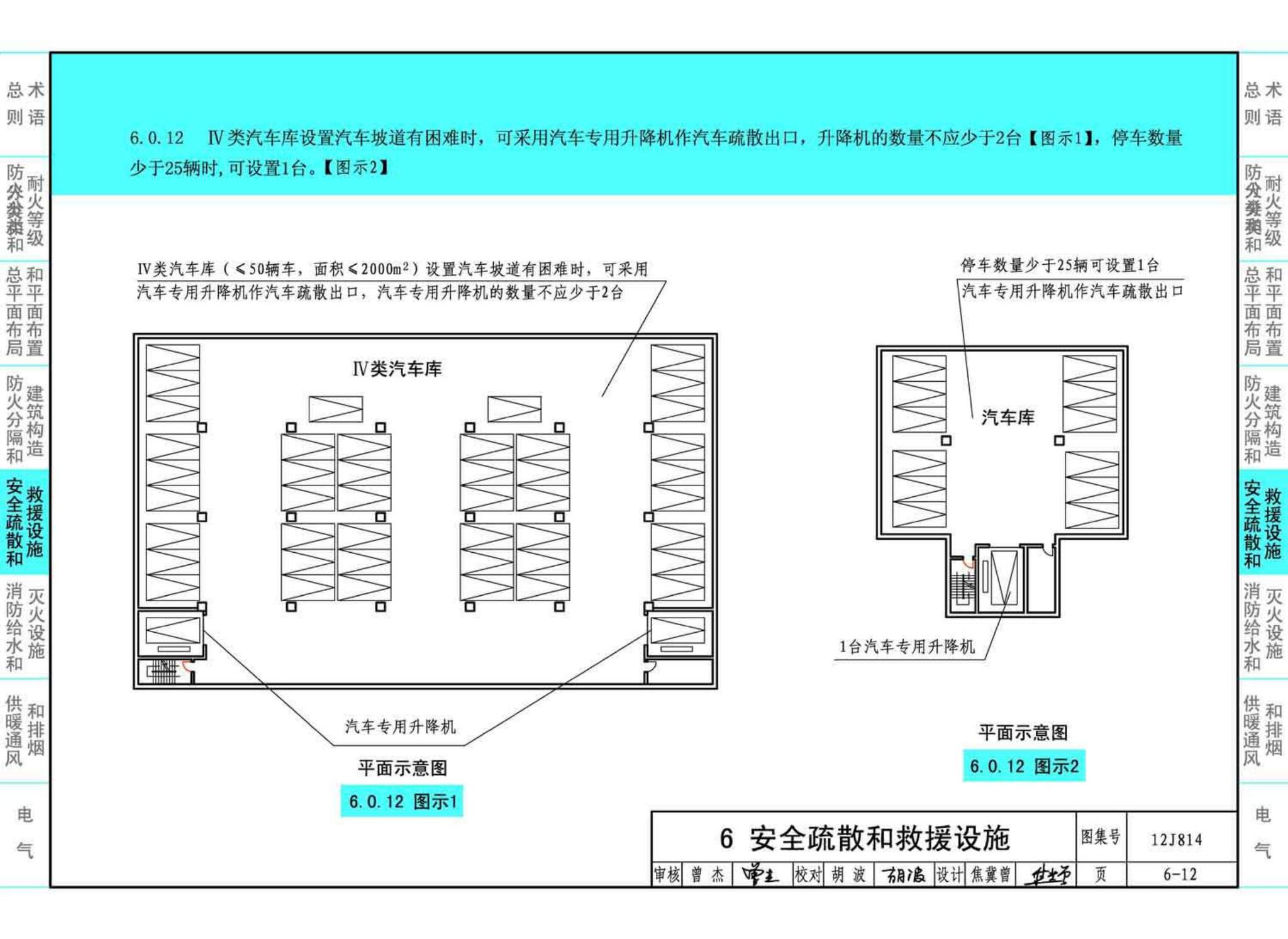 12J814--《汽车库、修车库、停车场设计防火规范》图示