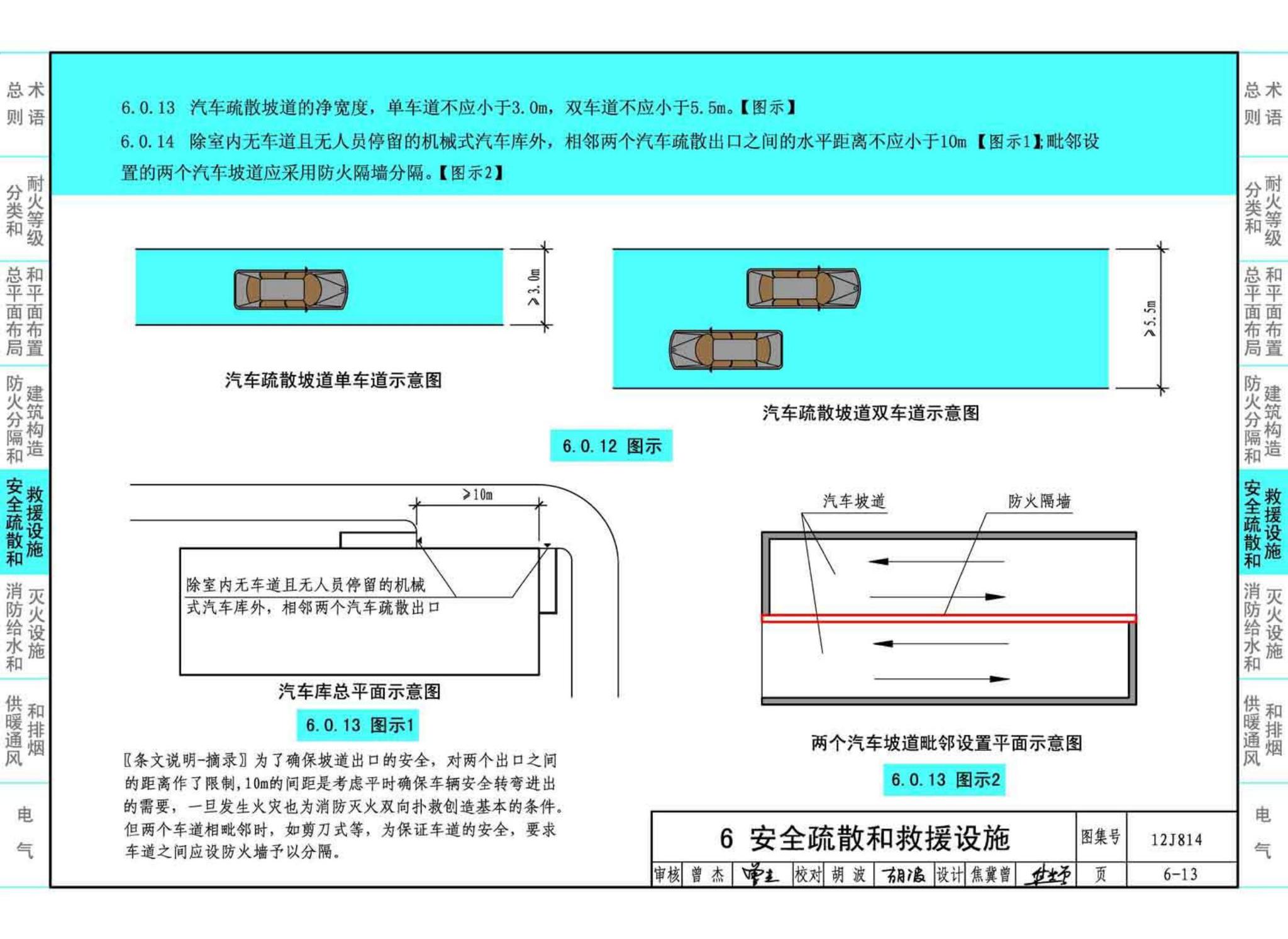 12J814--《汽车库、修车库、停车场设计防火规范》图示