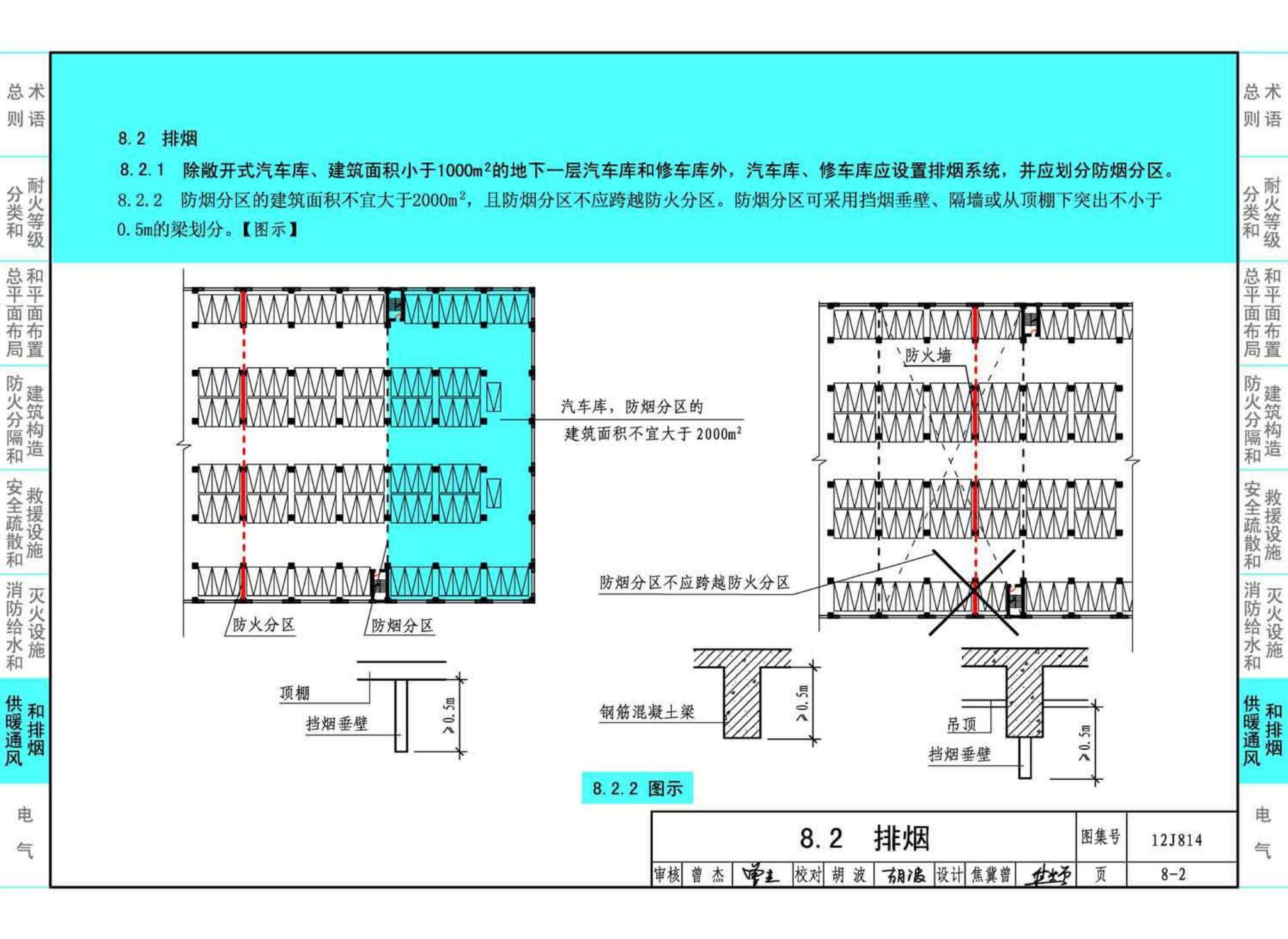 12J814--《汽车库、修车库、停车场设计防火规范》图示