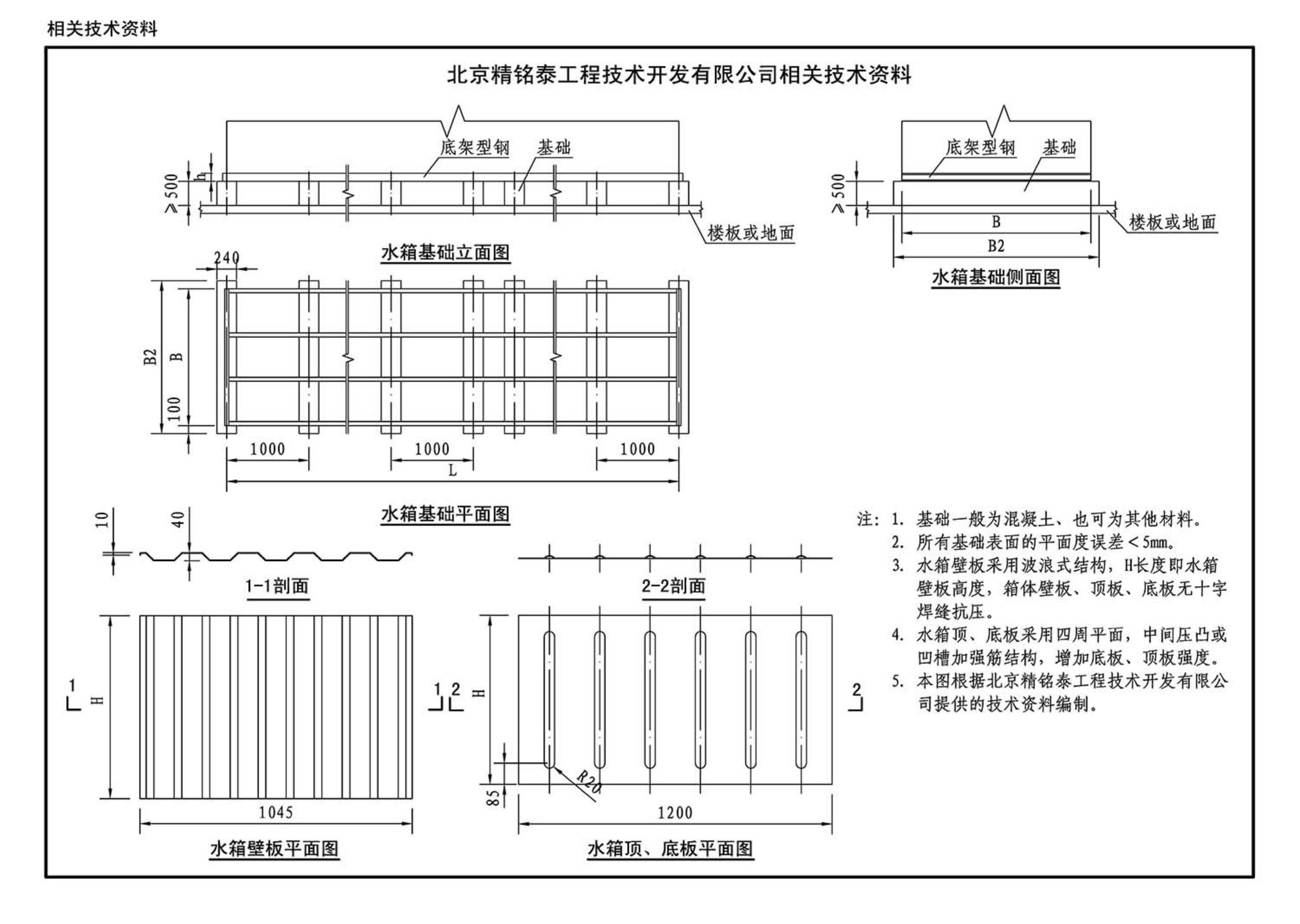 12S101--矩形给水箱