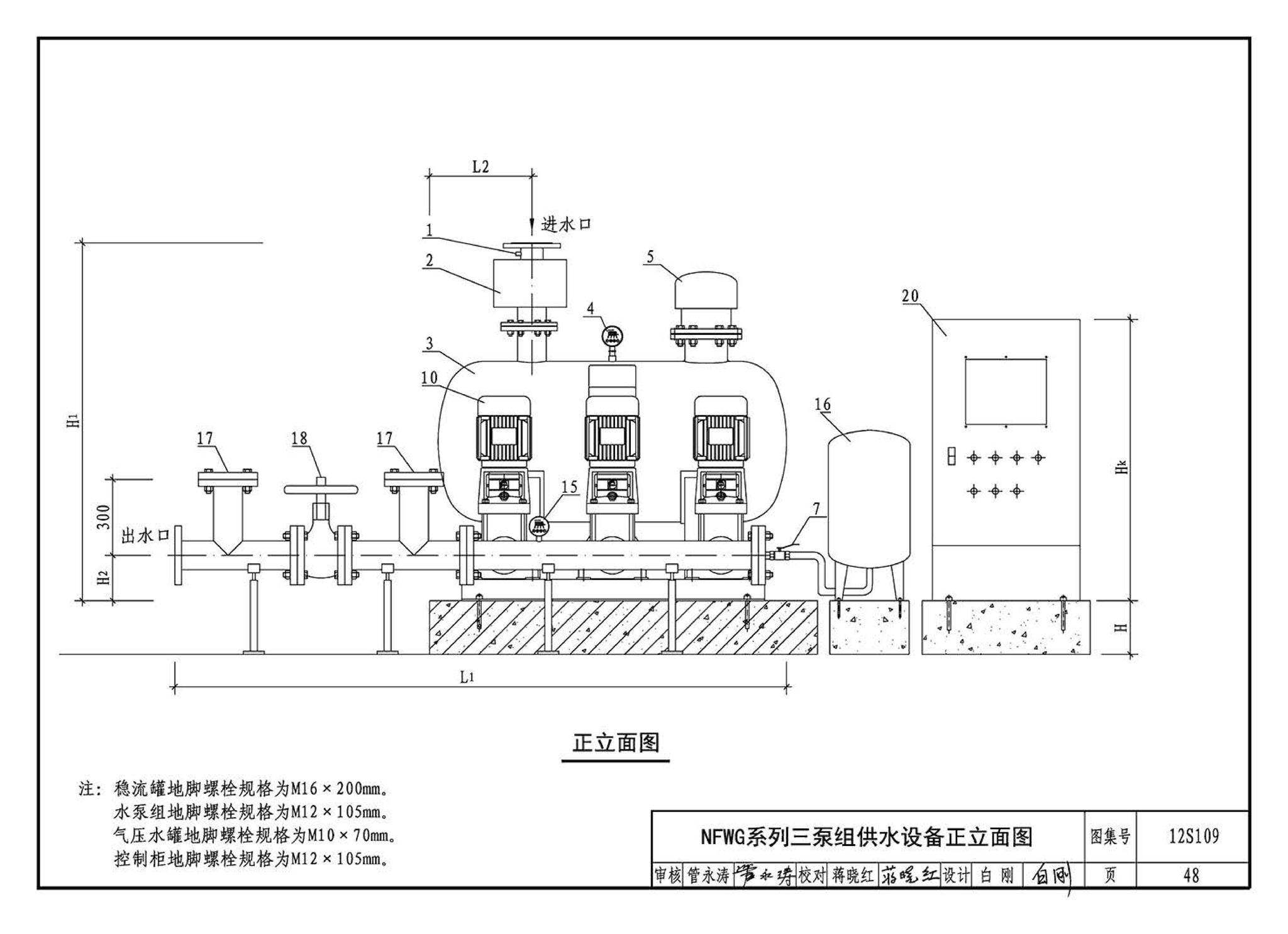 12S109--叠压(无负压)供水设备选用与安装